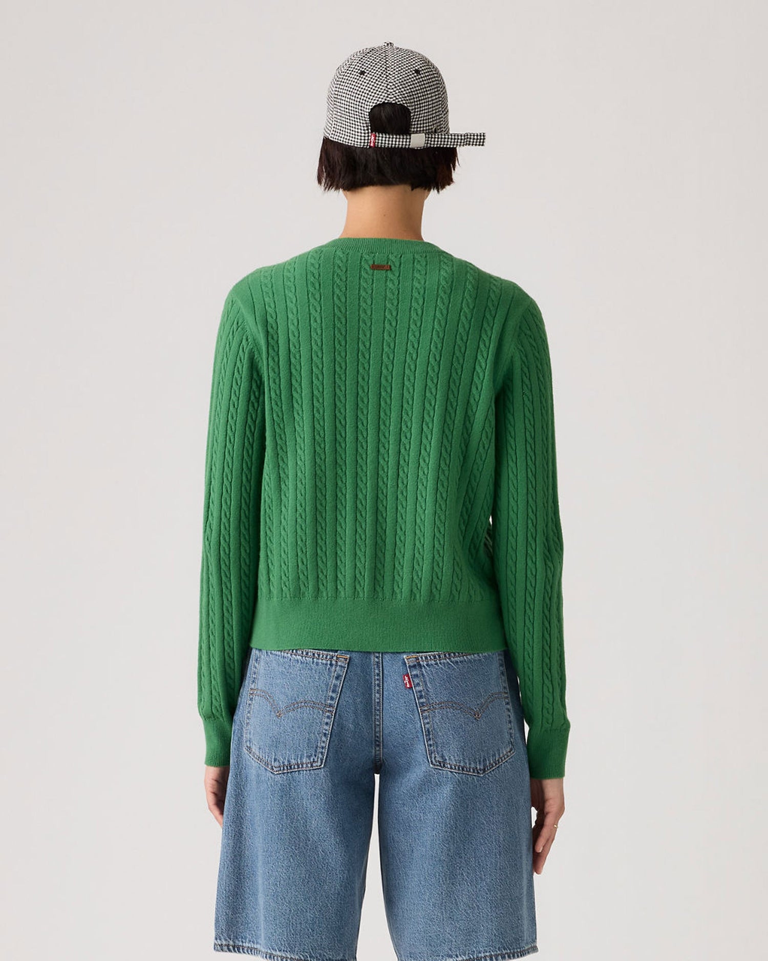 Super Soft Crewneck Cardi - Pine Green