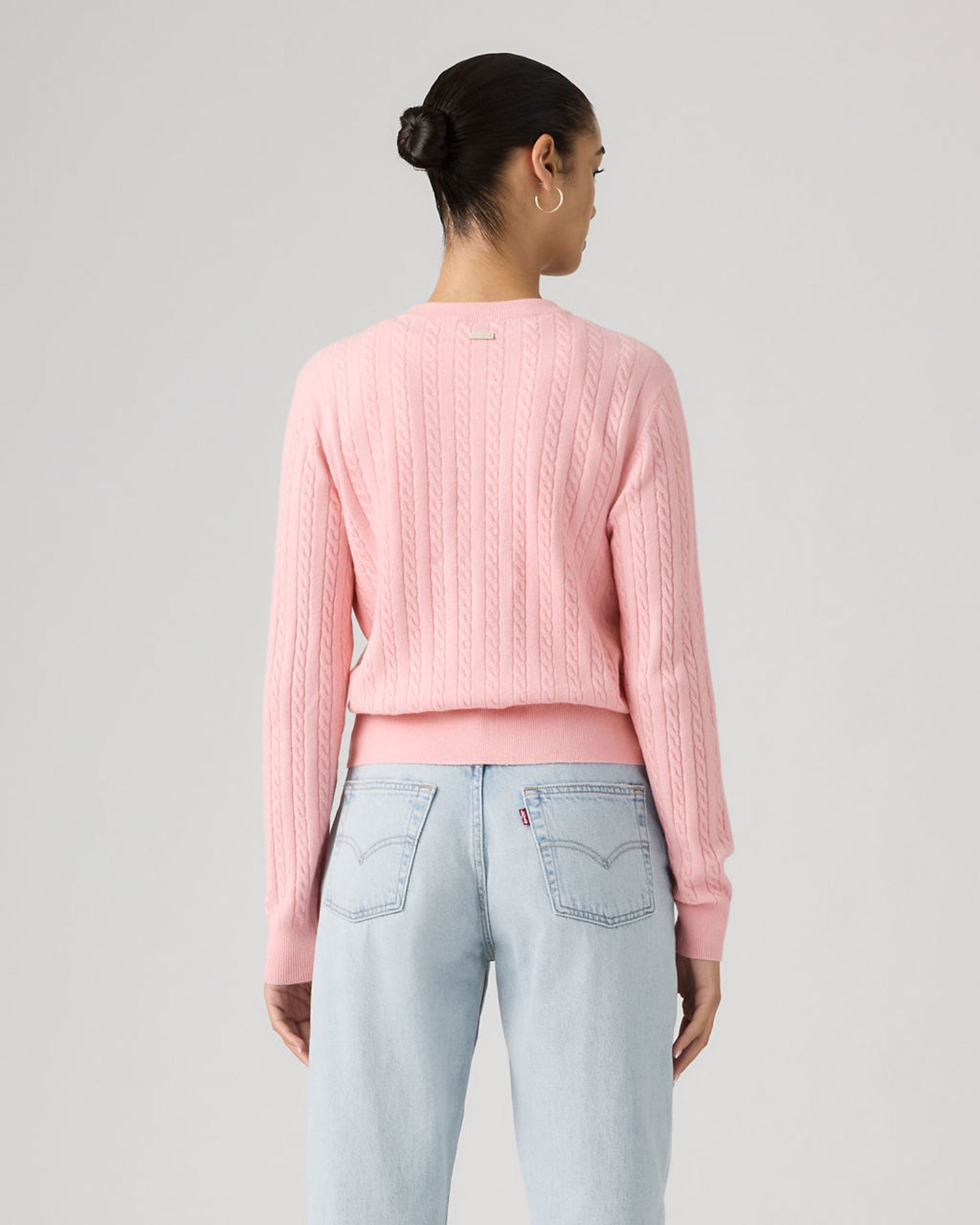 Super Soft Crewneck Cardi - Coral Blush