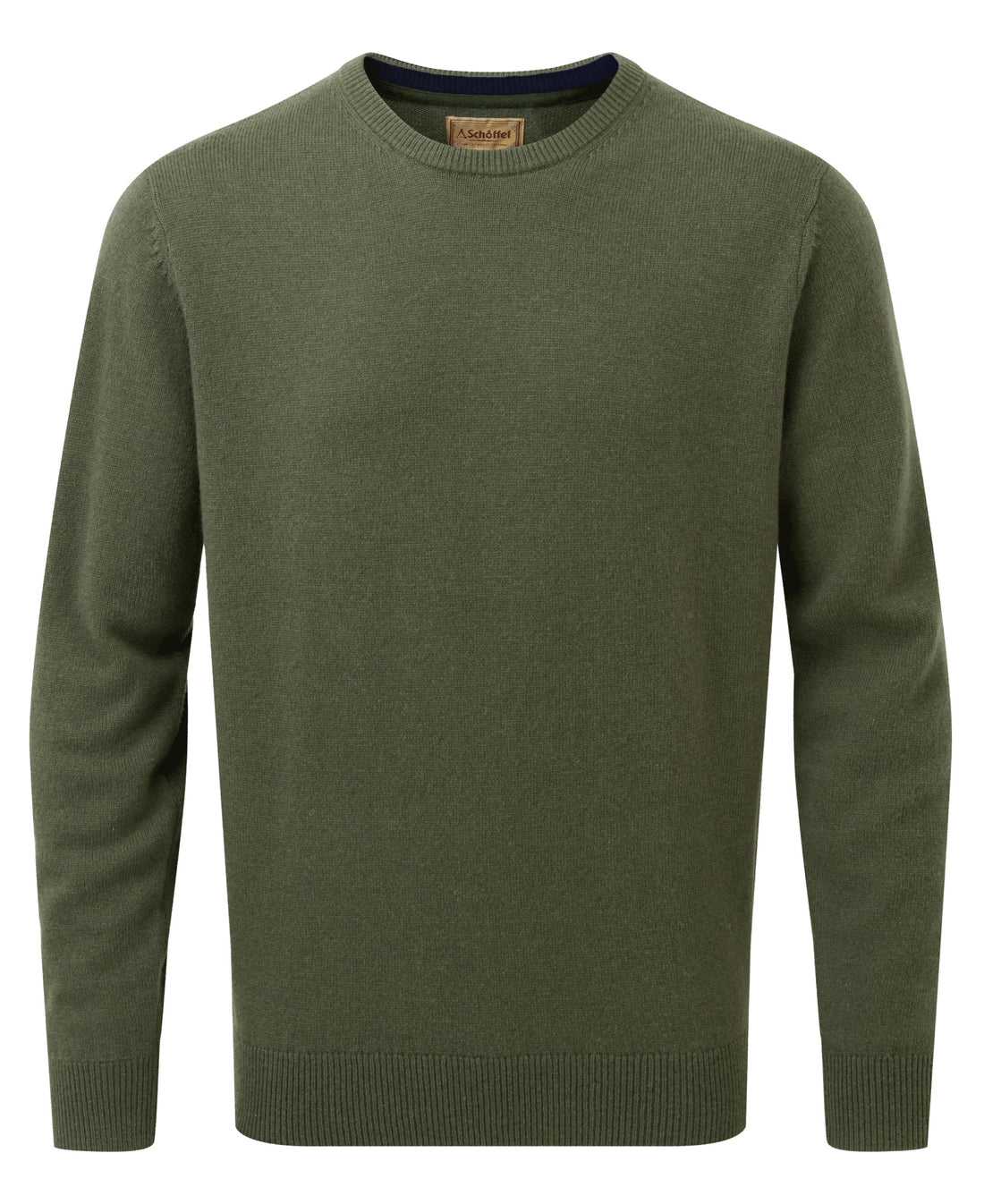 Lewis Lambswool Crew Neck Jumper - Woodland