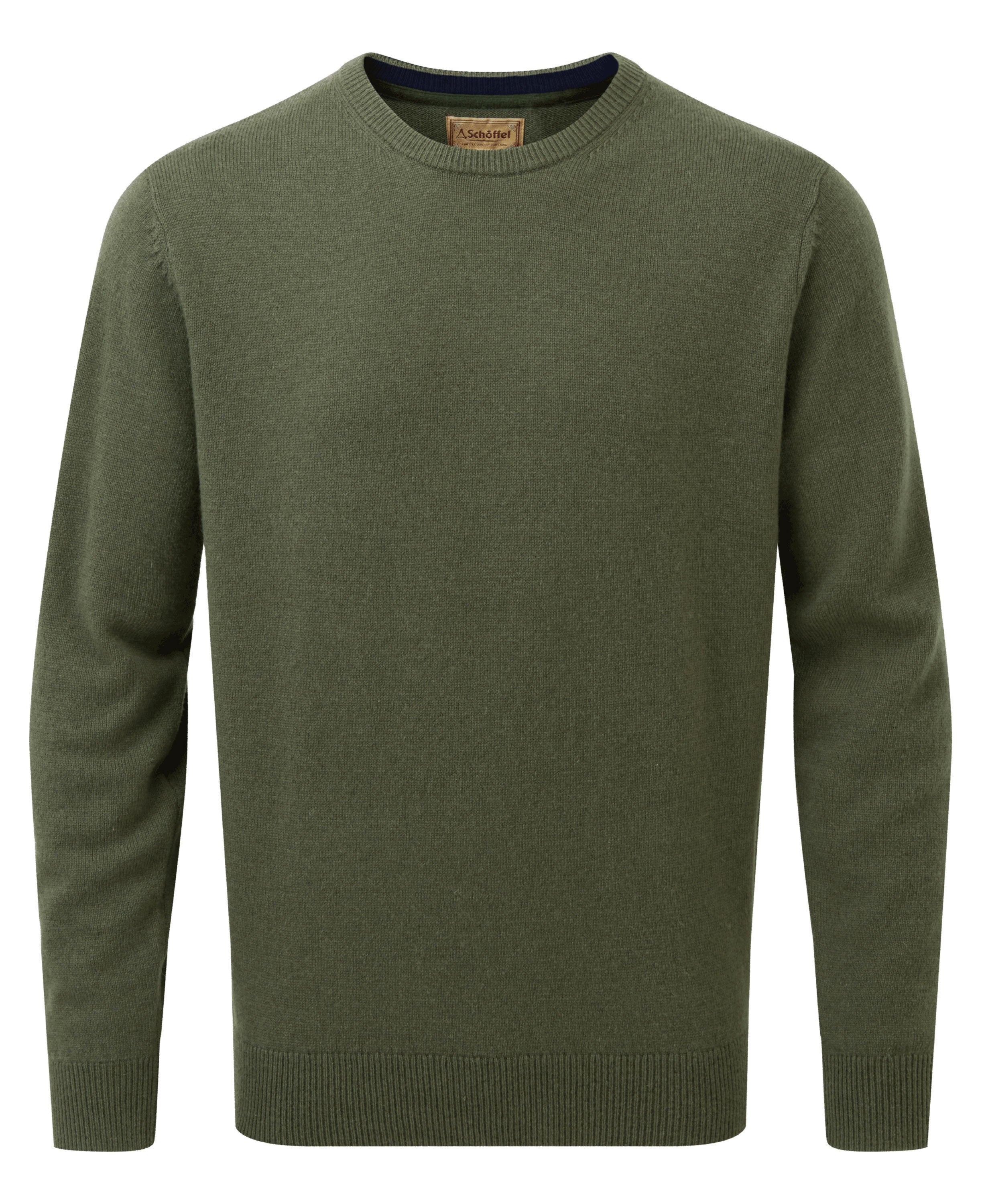 Lewis Lambswool Crew Neck Jumper - Woodland