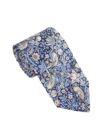 Liberty Cotton Tie - Strawberry Thief Teal