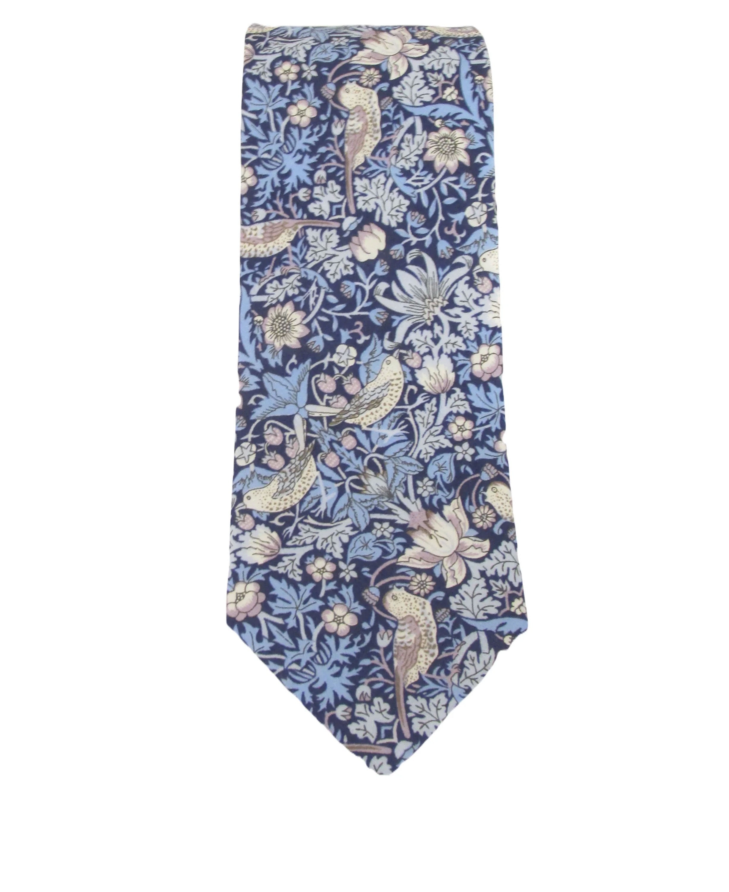 Liberty Cotton Tie - Strawberry Thief Teal