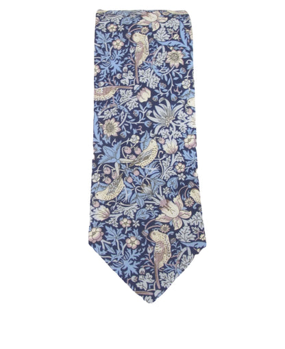 Liberty Cotton Tie - Strawberry Thief Teal