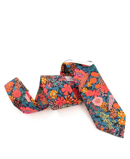 Liberty Cotton Tie - Ciara Orange
