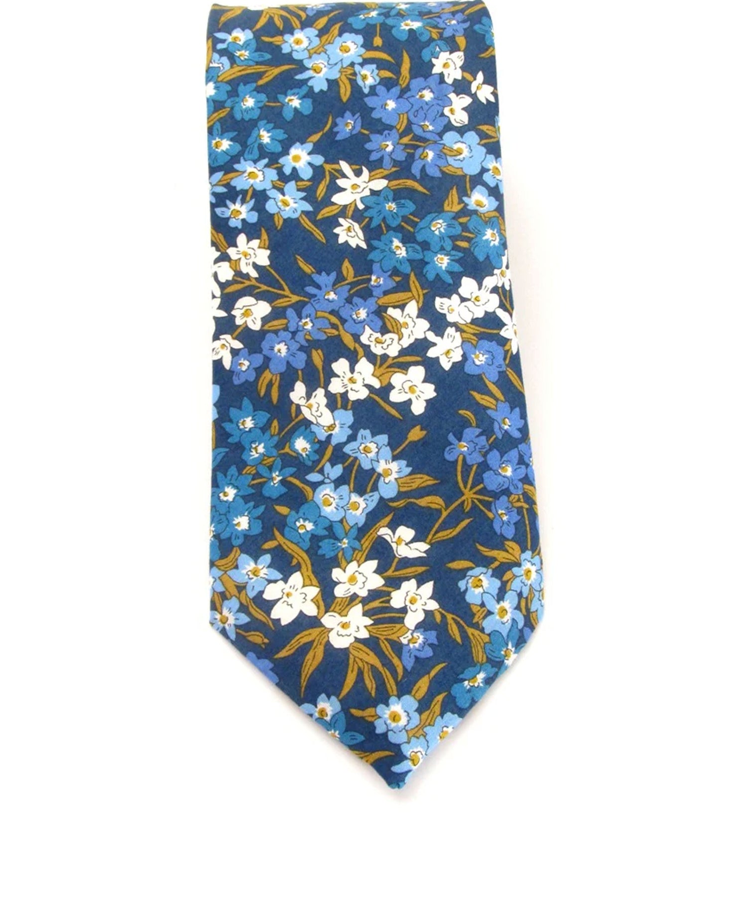 Liberty Cotton Tie - Sea Blossom Blue