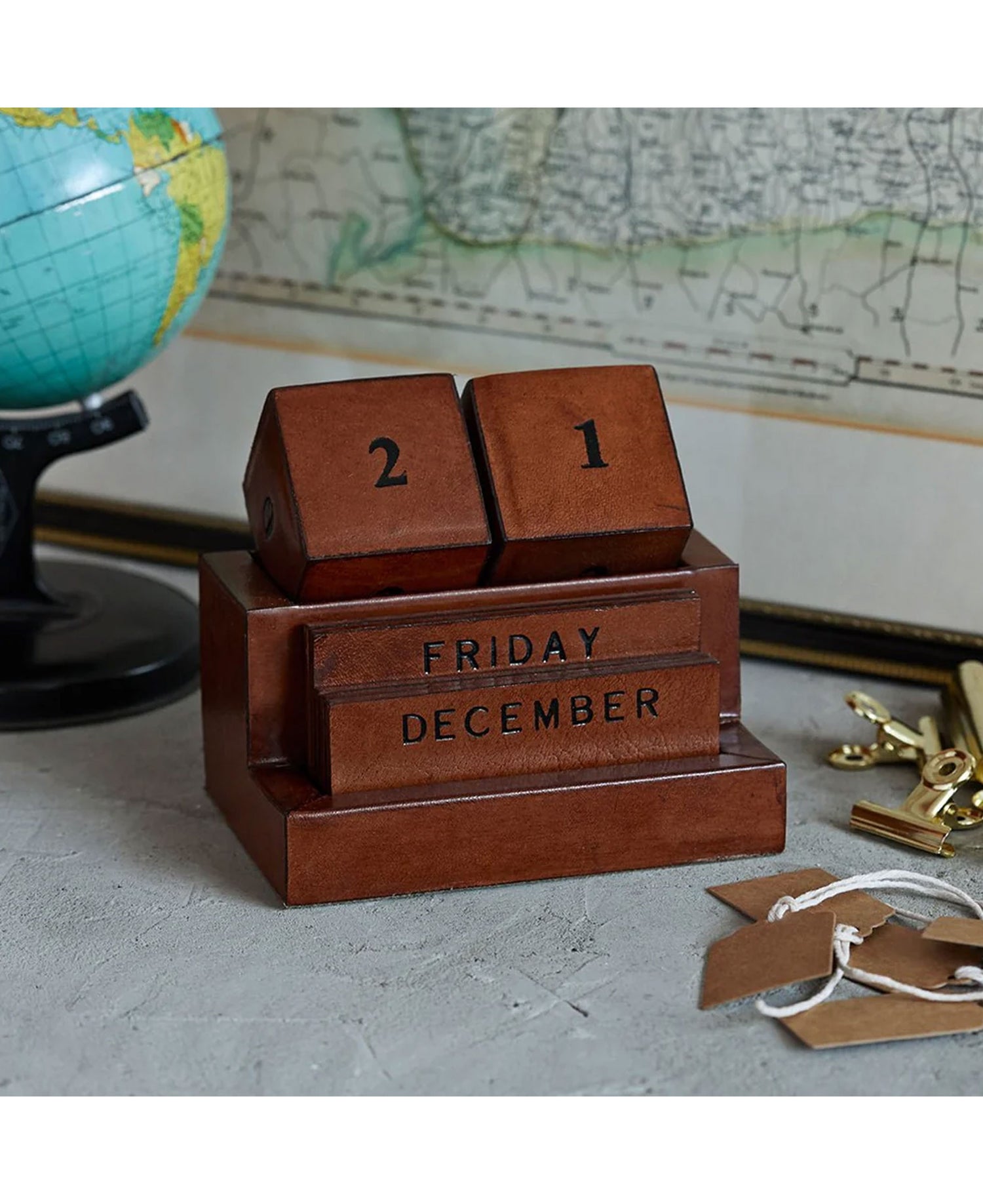 Block Leather Calendar