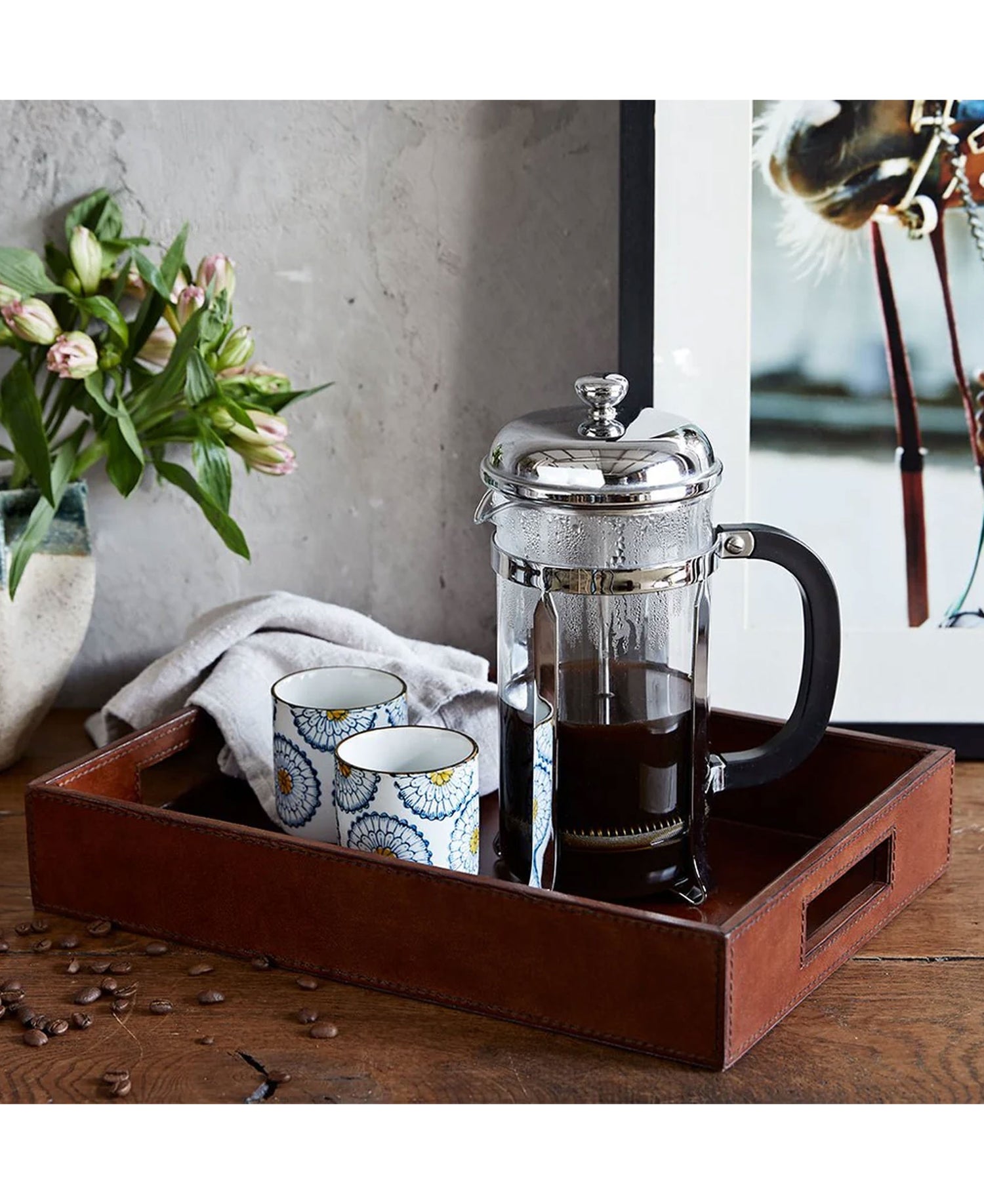 Leather Coffee Tray