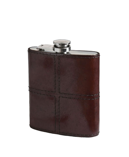 Leather Hip Flask - Tan