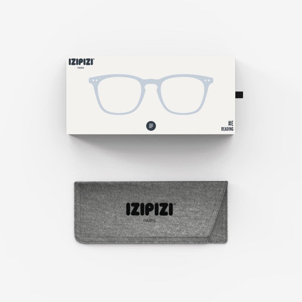 Square Reading Glasses E - Frozen Blue