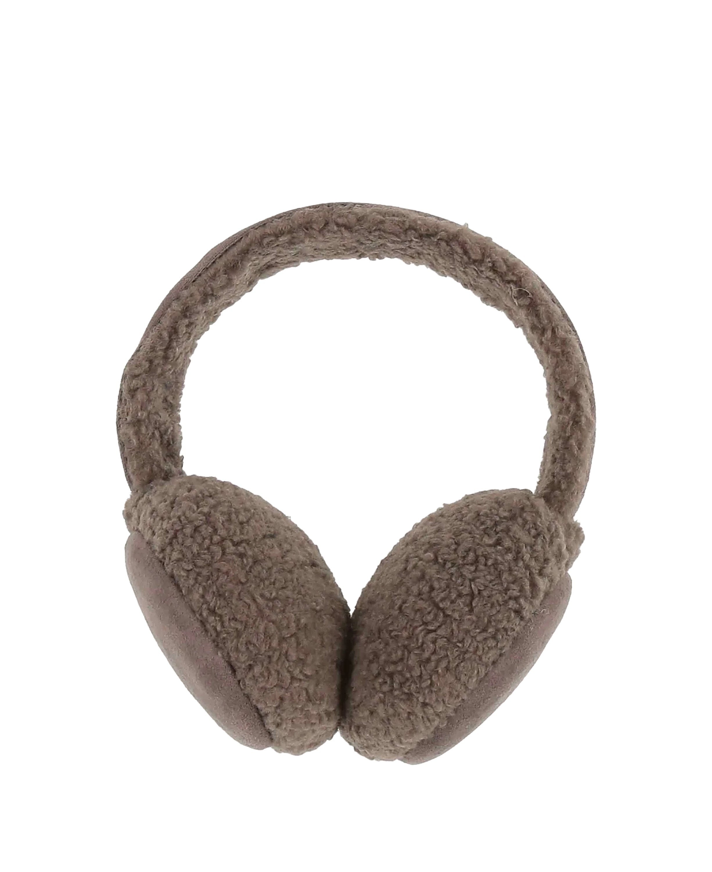 Faux Sheepskin Earmuffs - Stone