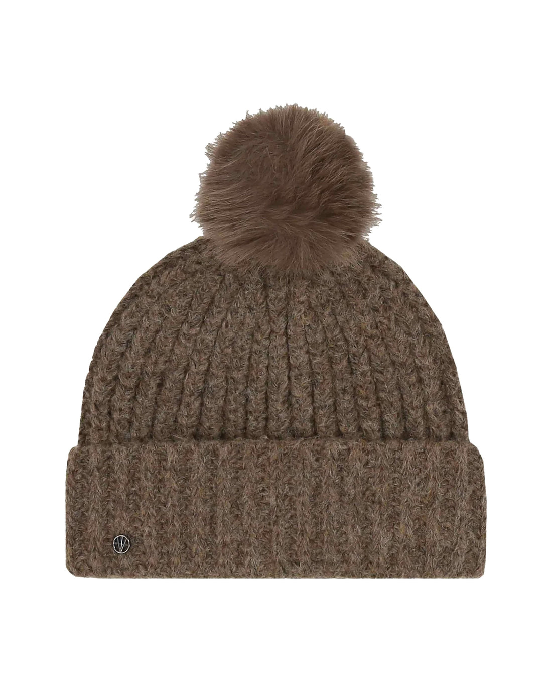 Pom Knitted Hat - Khaki