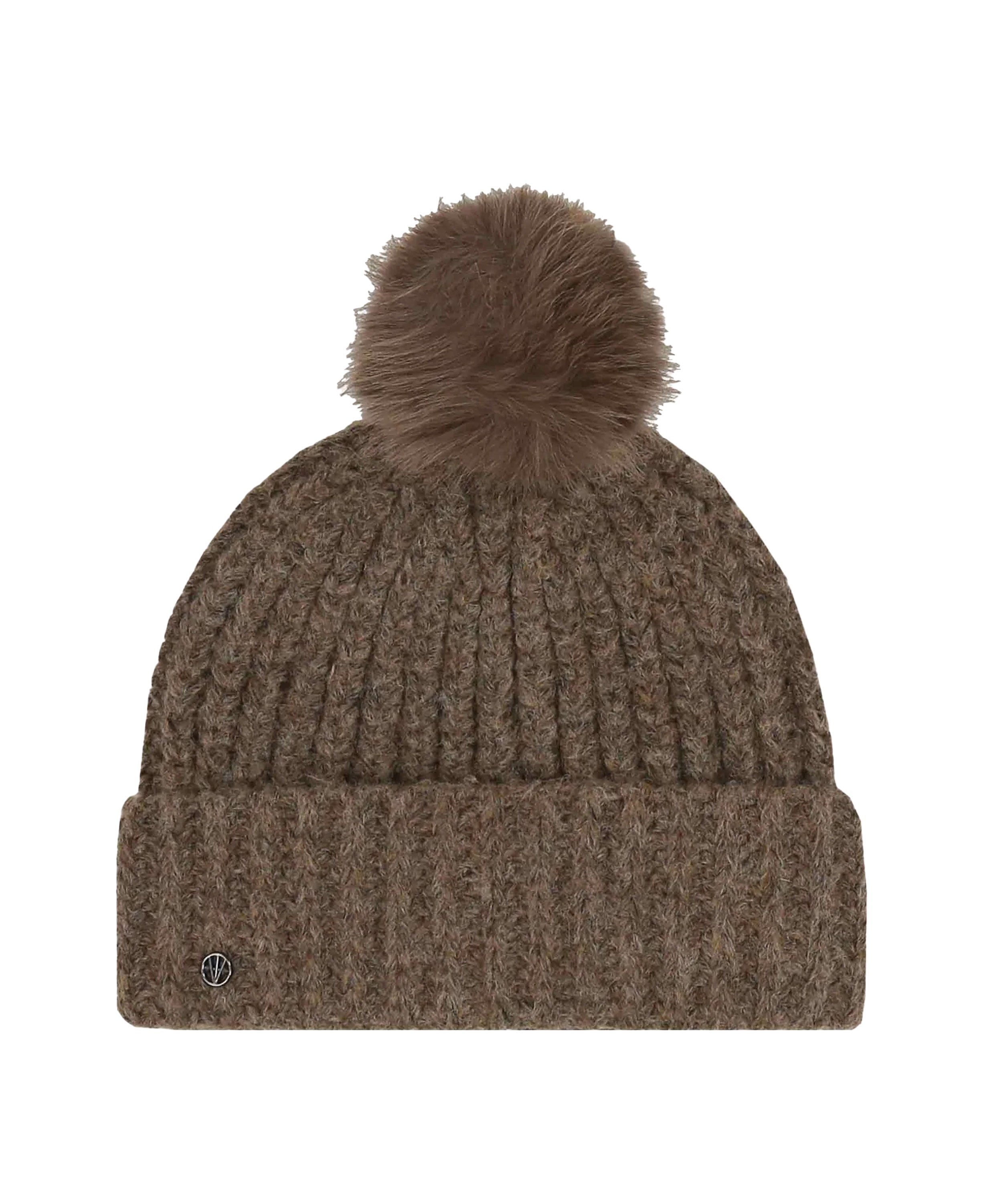 Pom Knitted Hat - Khaki