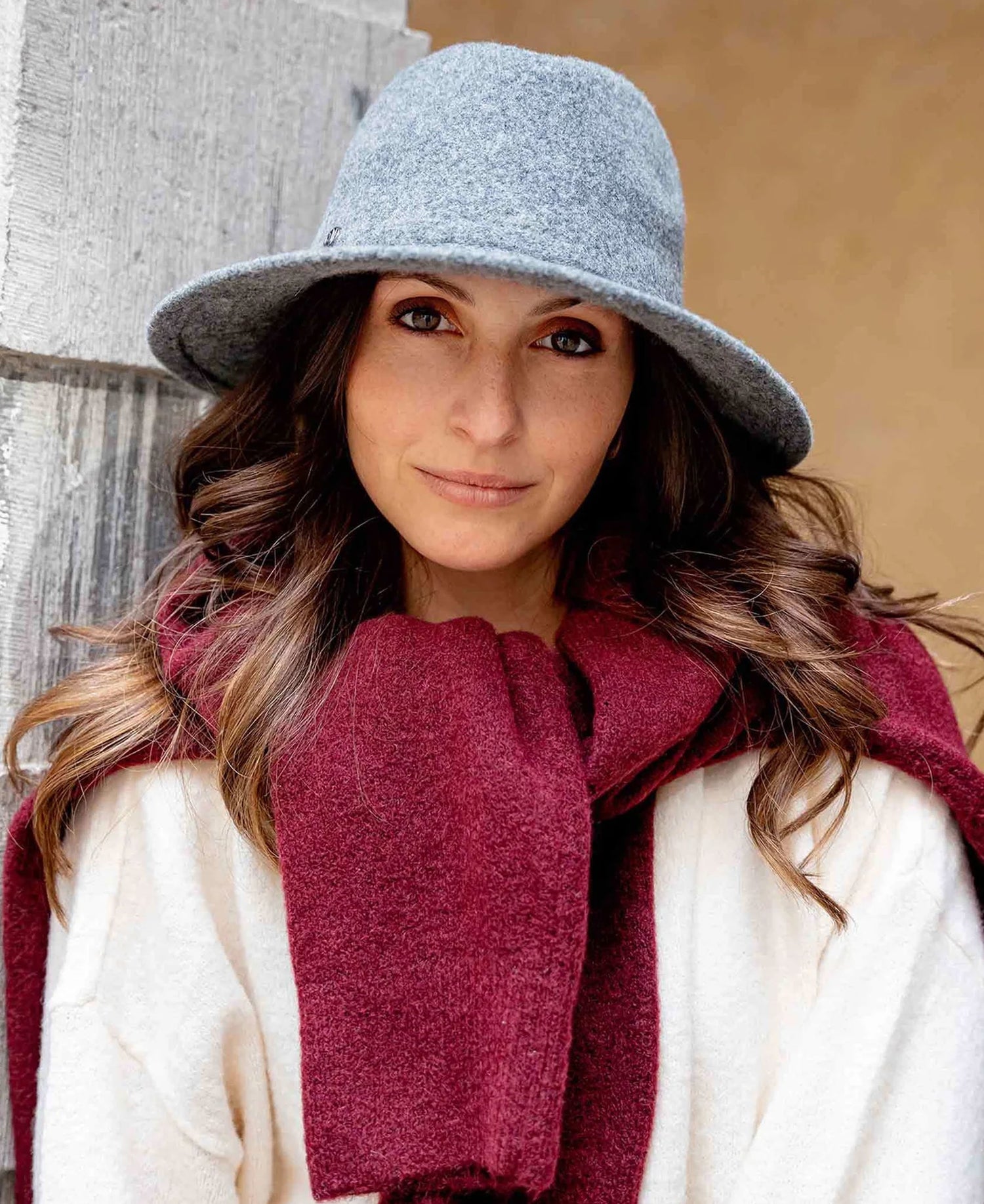 Wool Blend Fedora - Charcoal