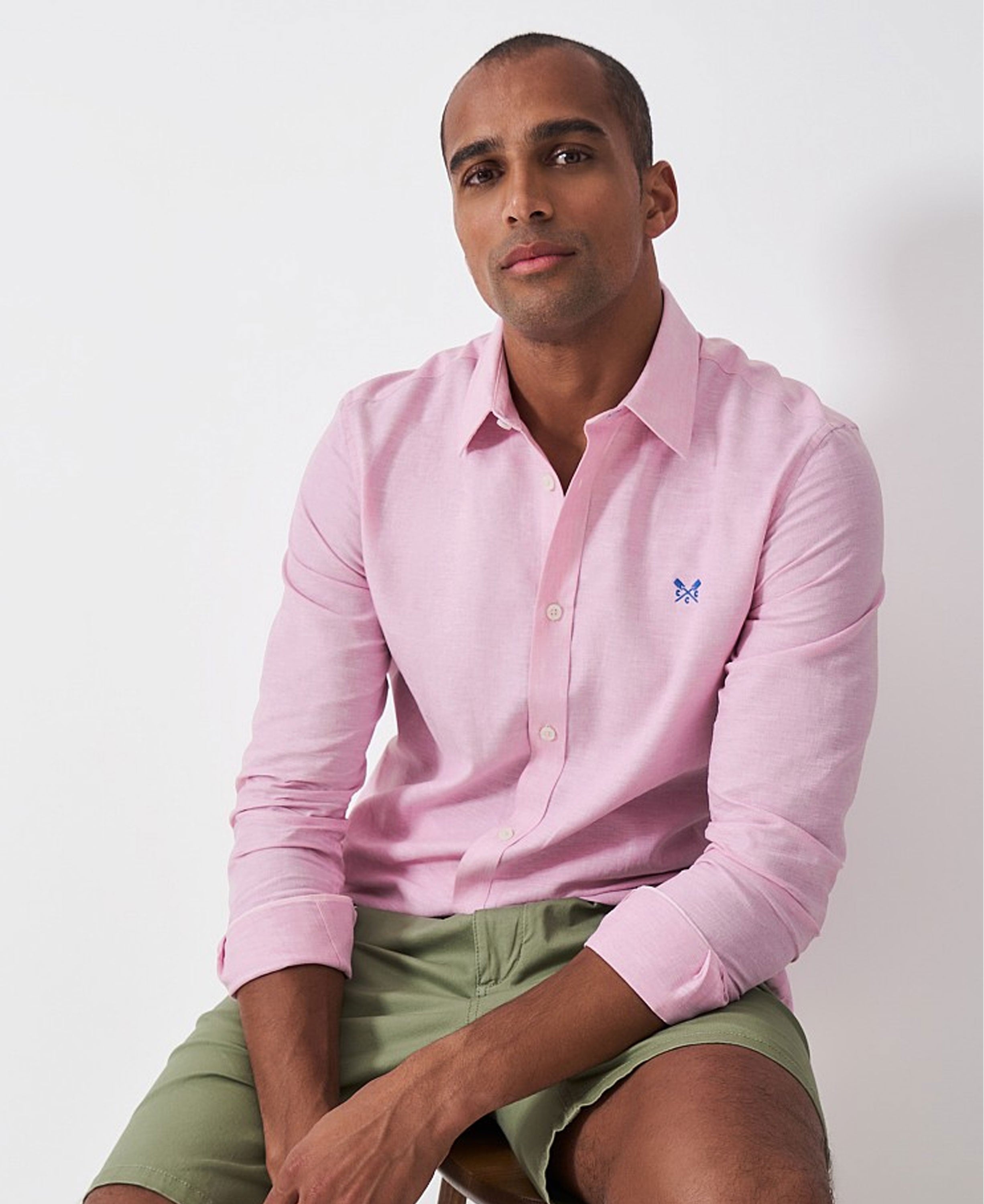 Long Sleeve Linen Shirt - Classic Pink