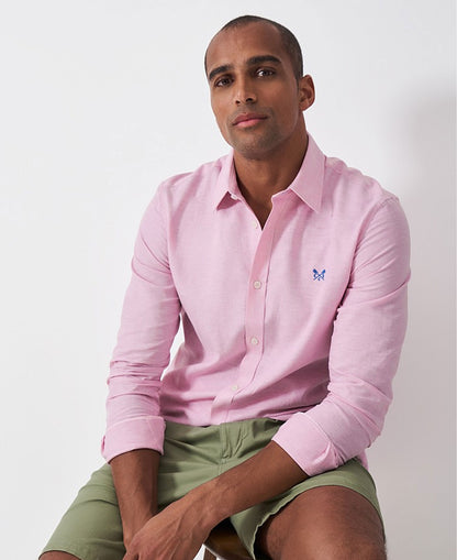 Long Sleeve Linen Shirt - Classic Pink