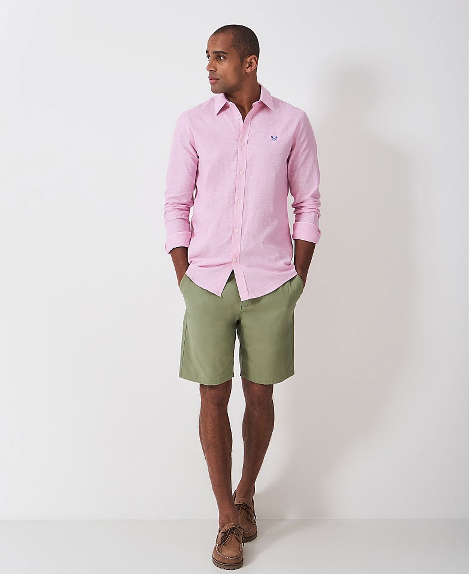 Long Sleeve Linen Shirt - Classic Pink
