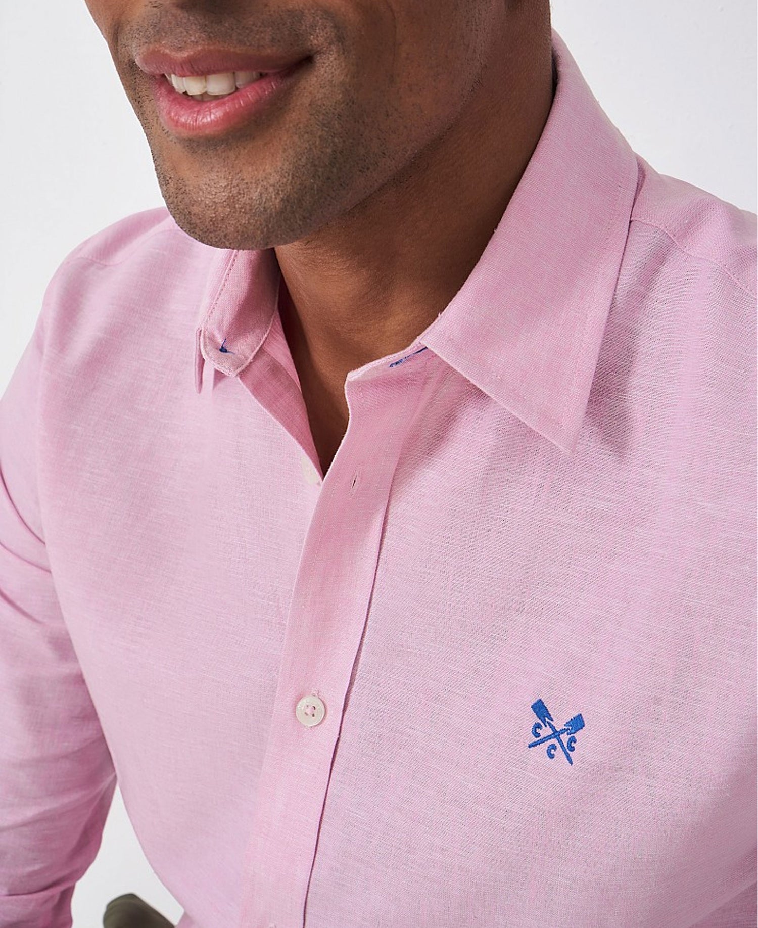 Long Sleeve Linen Shirt - Classic Pink