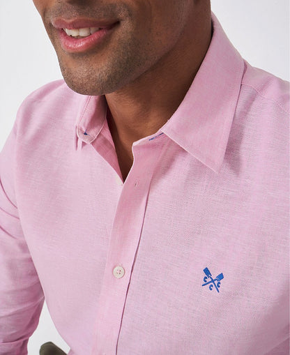 Long Sleeve Linen Shirt - Classic Pink