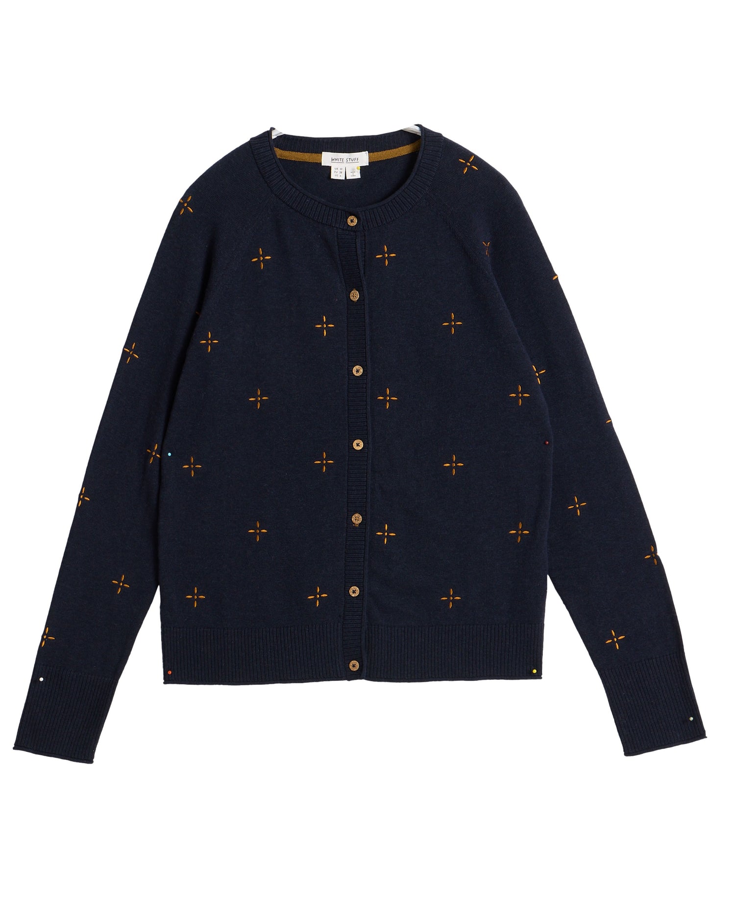 Lulu Embroidered Cardi - Navy Multi