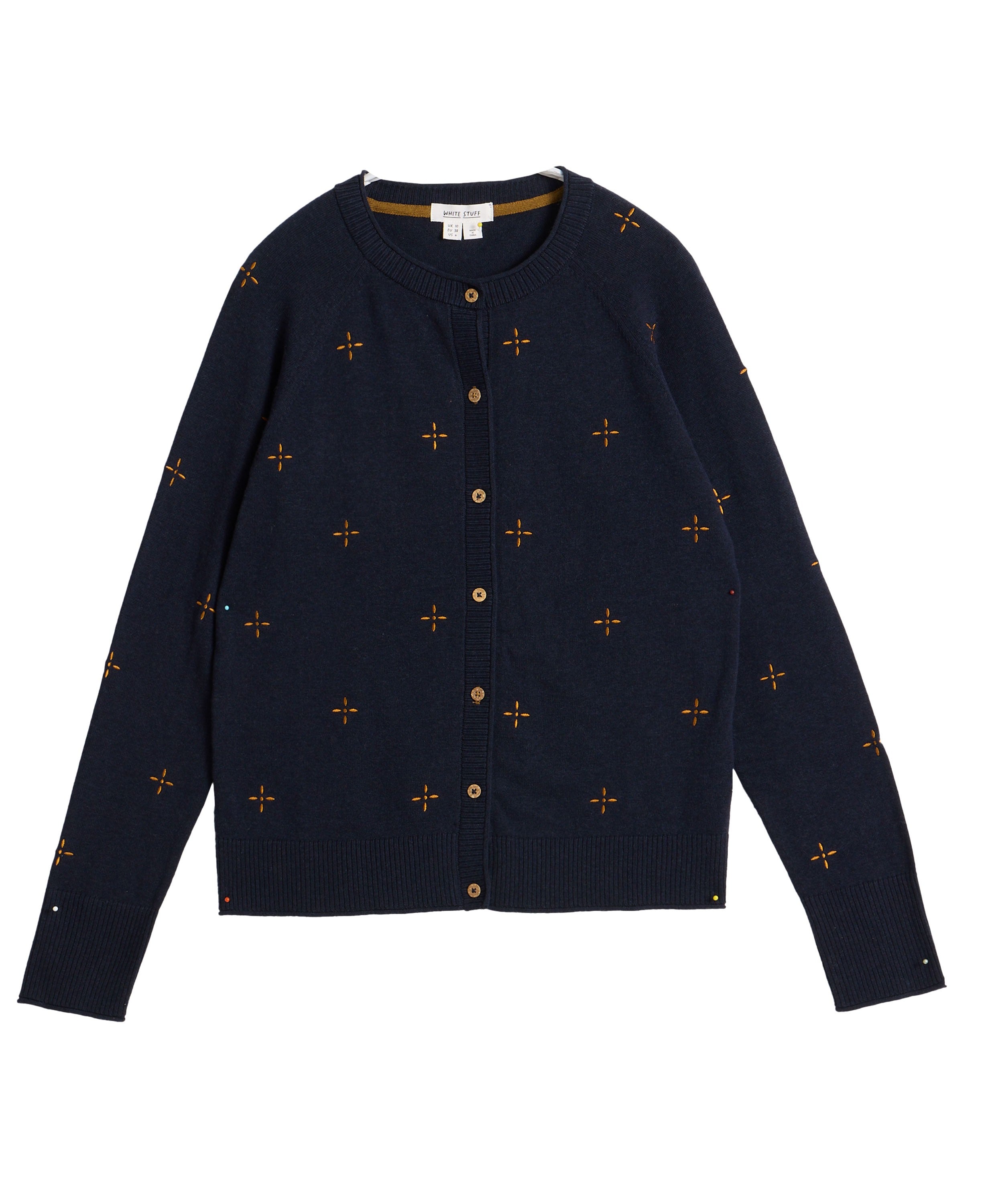 Lulu Embroidered Cardi - Navy Multi