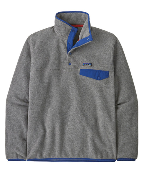 Landmark | Patagonia Lw Synch Snap-T P/O in Nickel W/Clement Blue