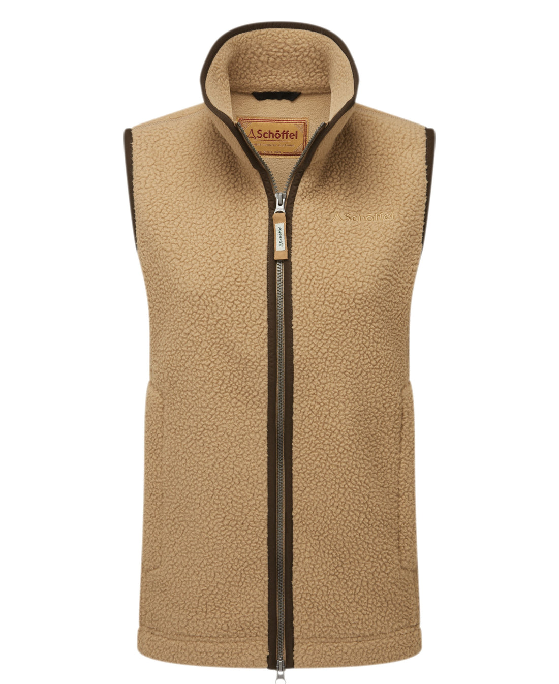 Lyndon Retro Fleece Gilet - Tan