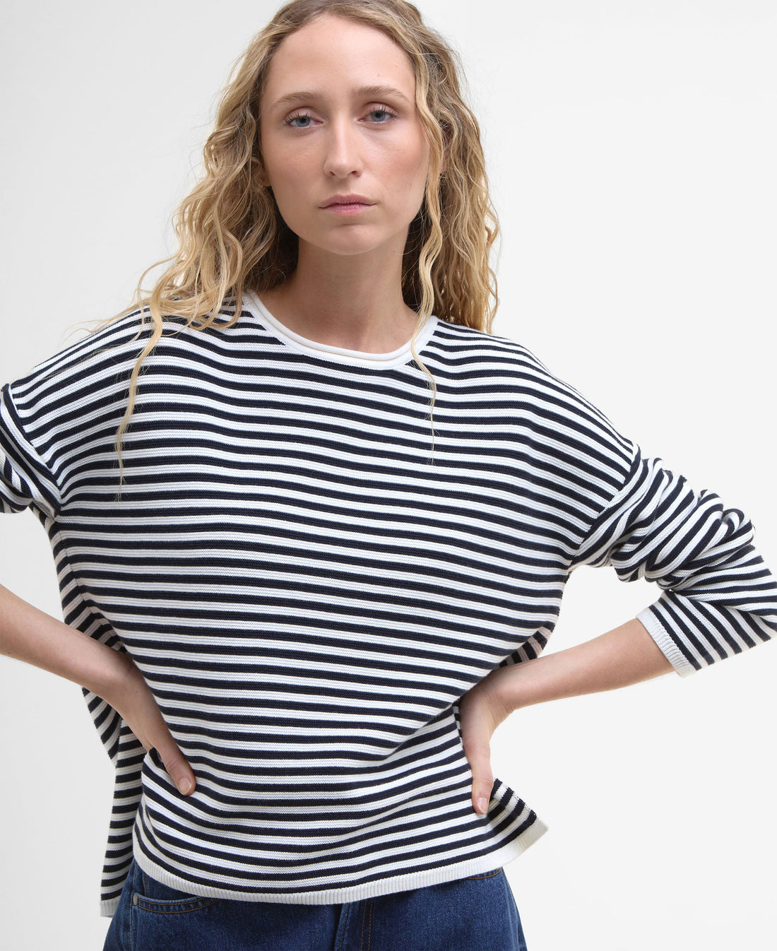 Marine Stripe Knitted Jumper - Navy Stripe