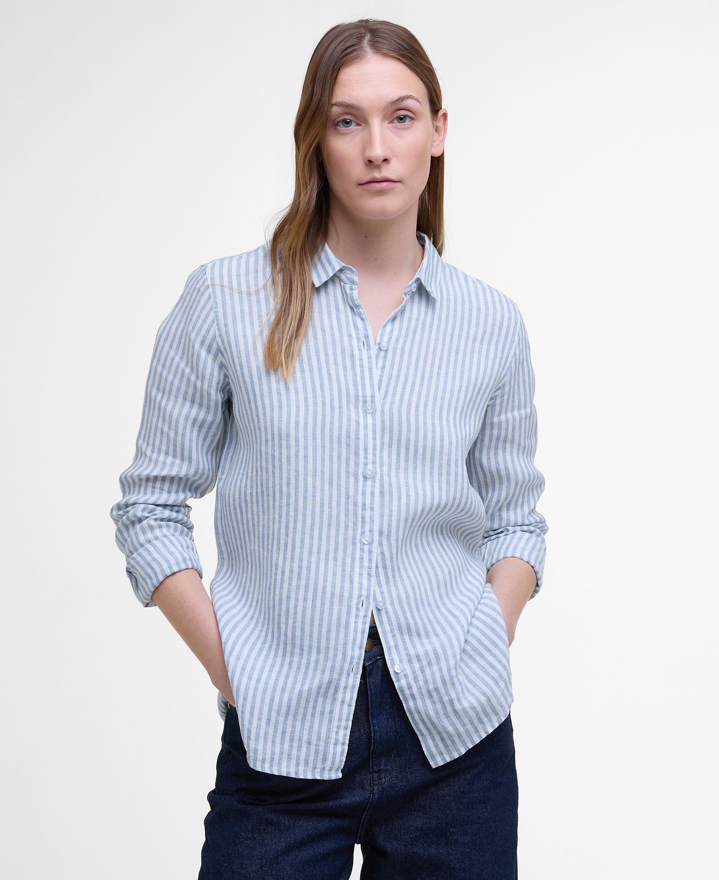 Marine Shirt - Chambray/White
