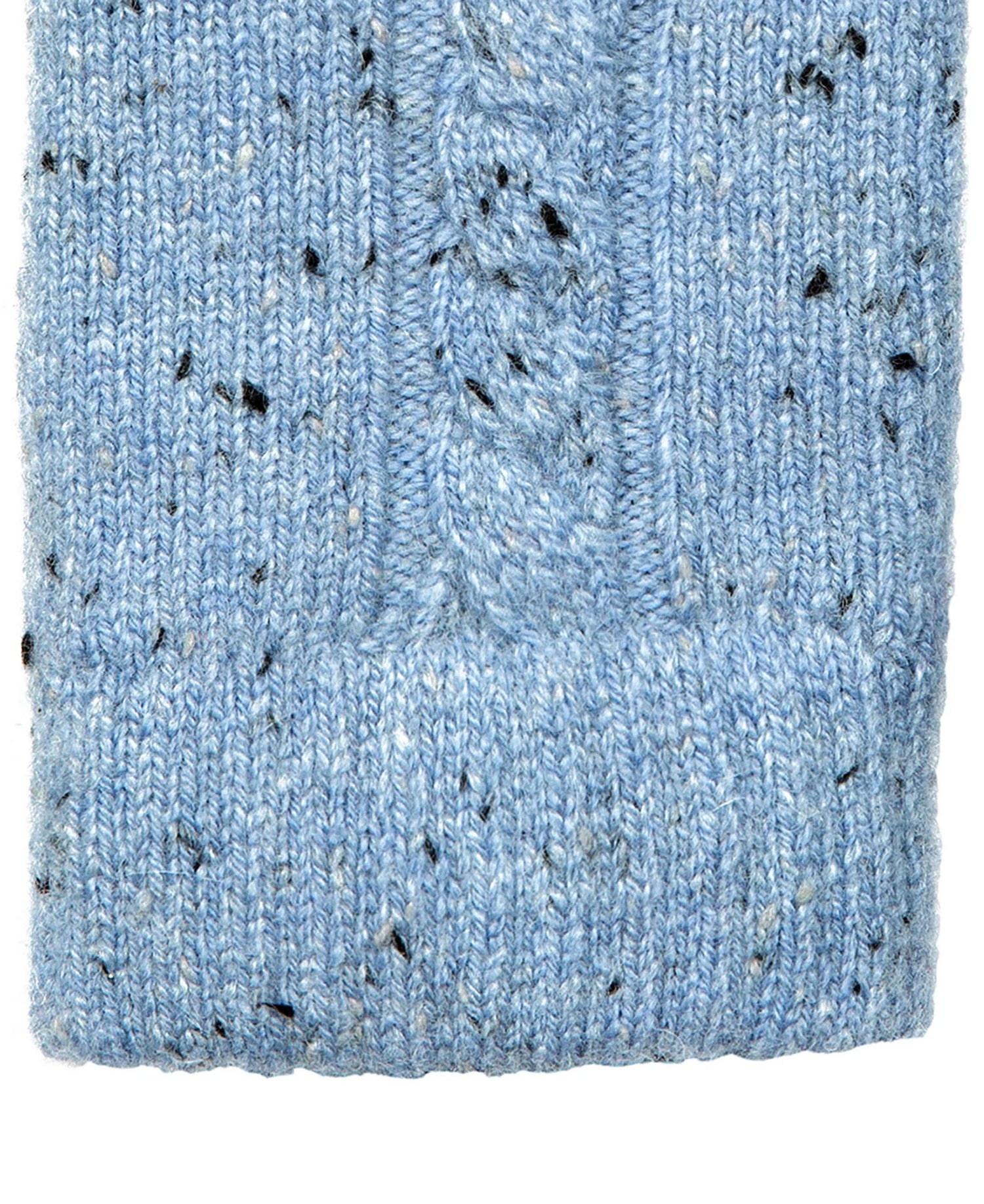 Marl Yarn Cable Knit Glove - Cornflower Blue