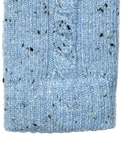 Marl Yarn Cable Knit Glove - Cornflower Blue
