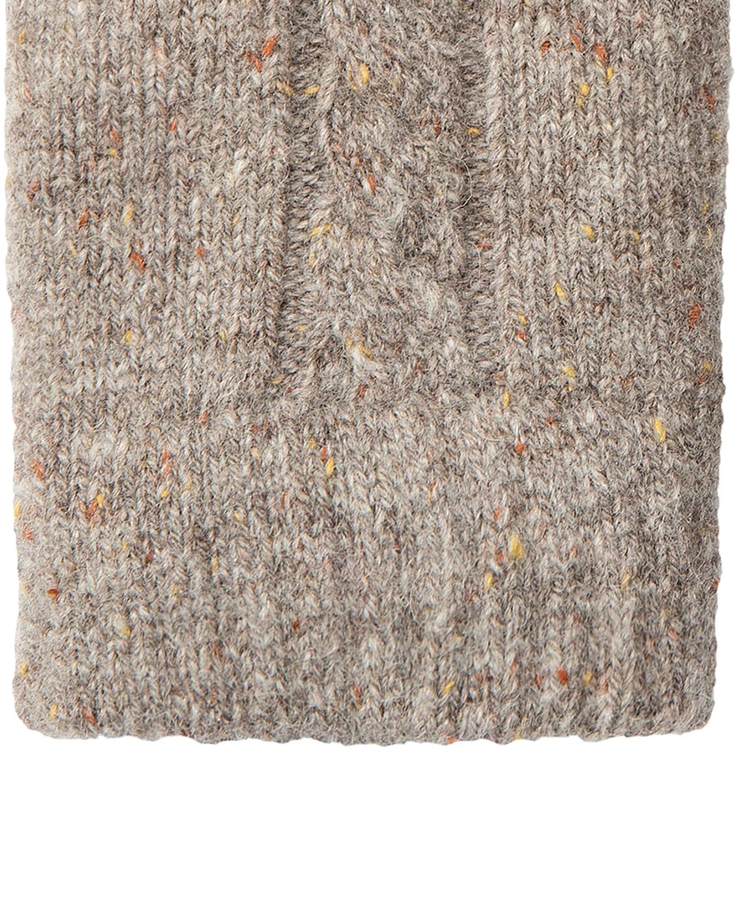 Marl Yarn Cable Knit Gloves - Oatmeal