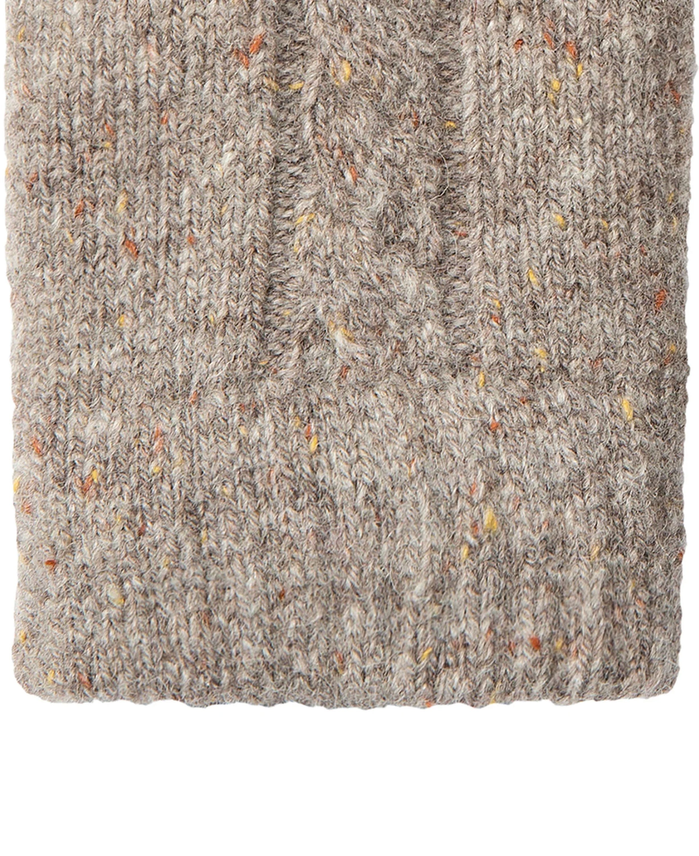 Marl Yarn Cable Knit Gloves - Oatmeal