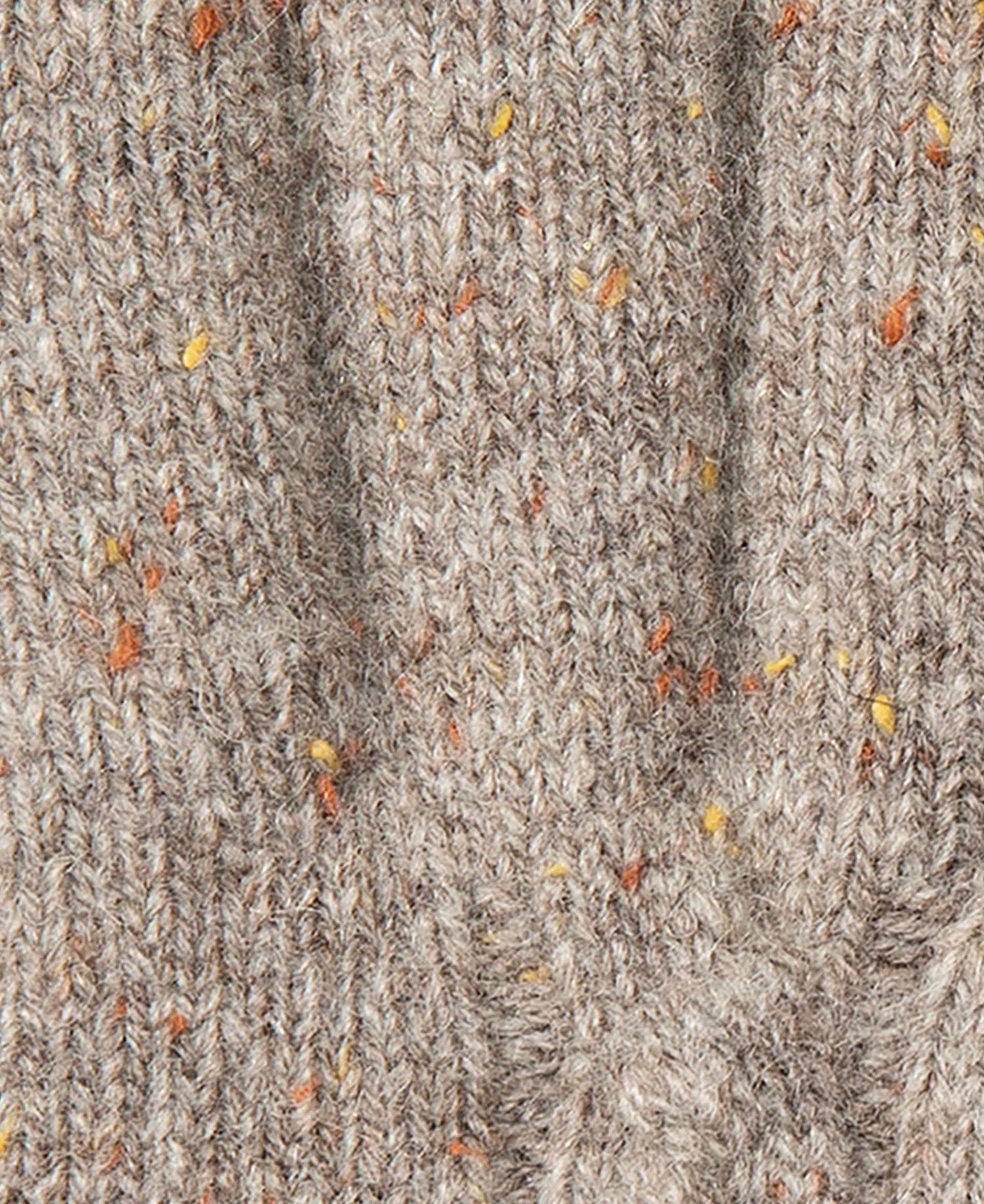 Marl Yarn Cable Knit Gloves - Oatmeal