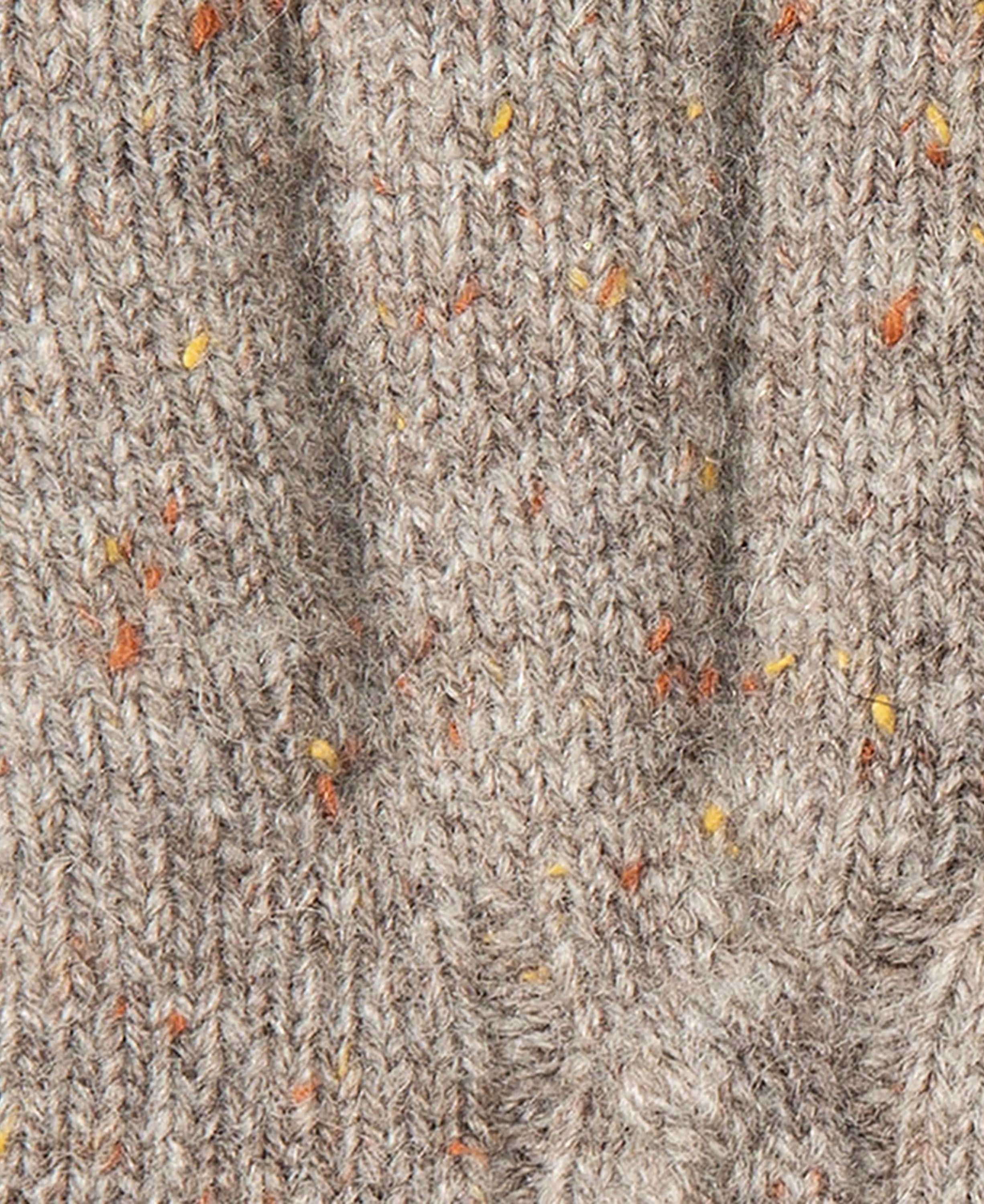 Marl Yarn Cable Knit Gloves - Oatmeal