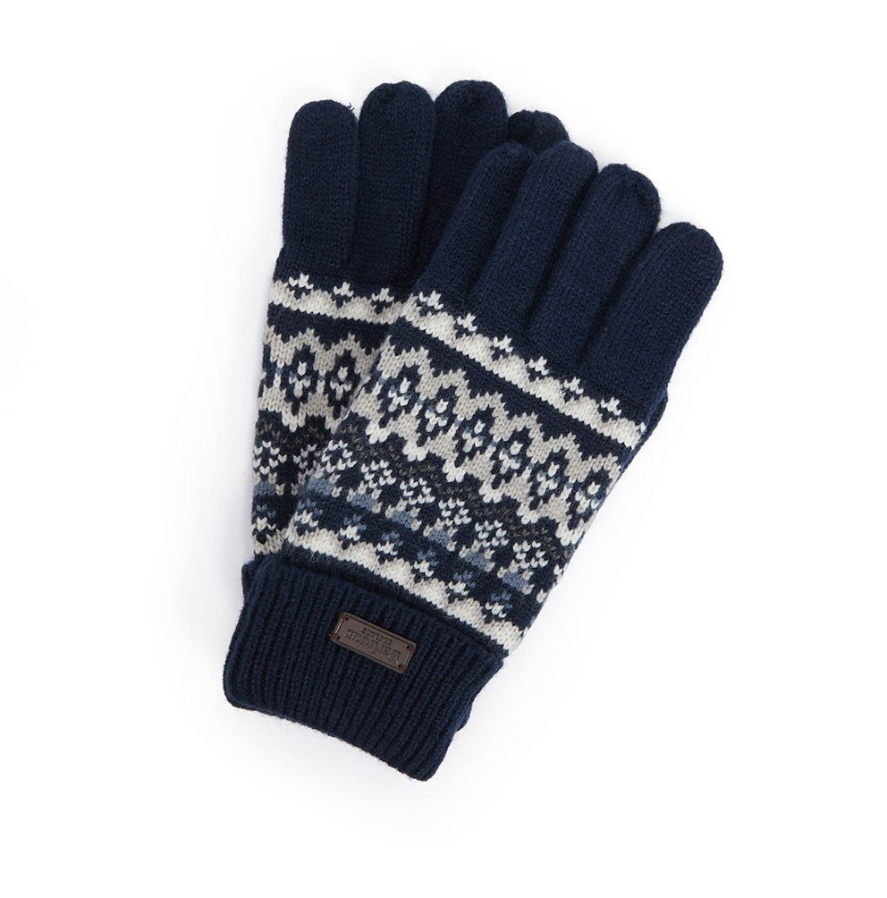 Marlow Fair Isle Knitted Gloves - Navy