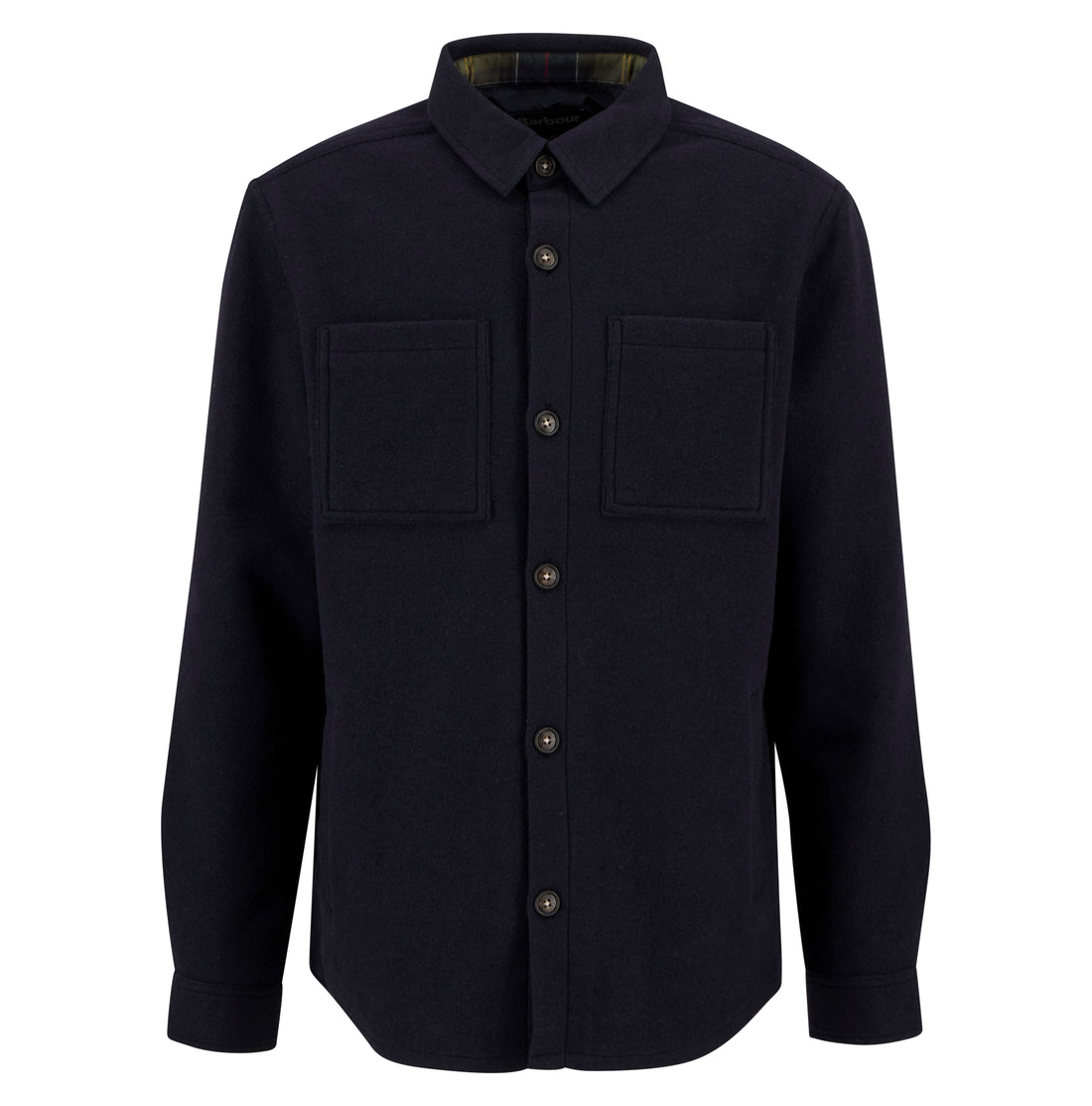 Marlow Tailored Wool Blend Overshirt - Navy Marl