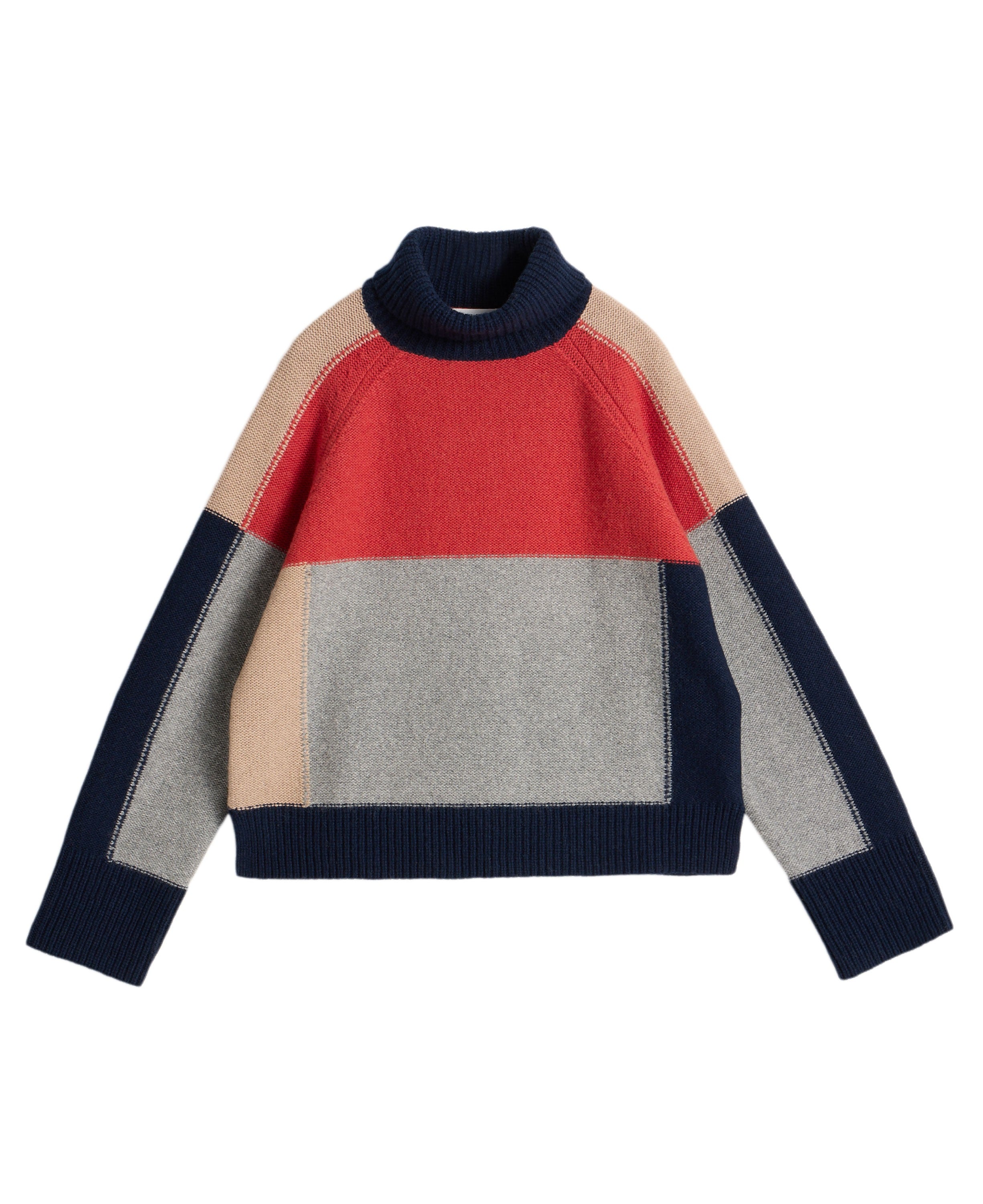 Mary Colourblock Jumper - Grey Multi