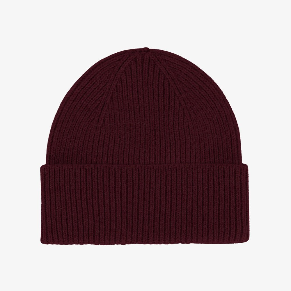 Merino Wool Beanie - Oxblood Red
