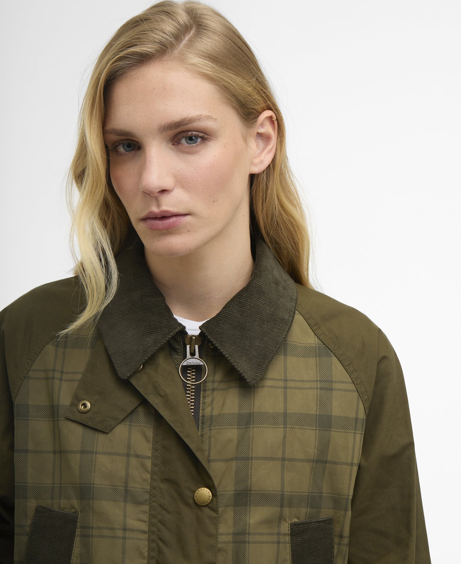 Modern Tartan Beadnell Casual Jacket - Dusky Green Tartan/Highland Olive