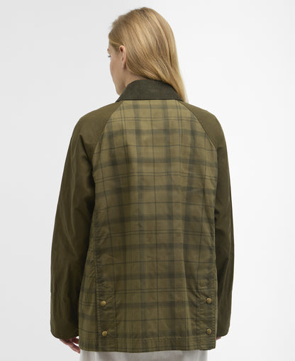 Modern Tartan Beadnell Casual Jacket - Dusky Green Tartan/Highland Olive