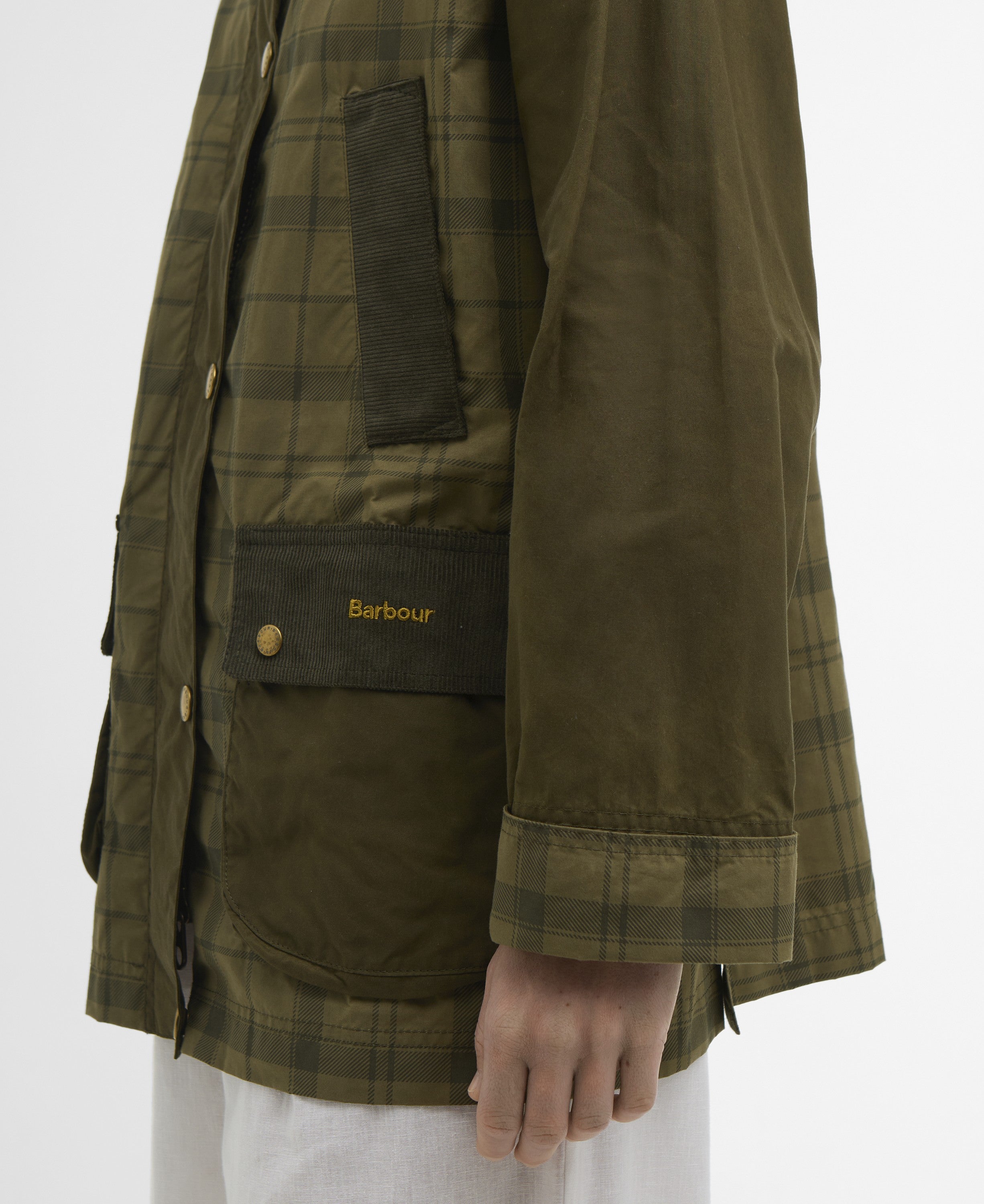 Modern Tartan Beadnell Casual Jacket - Dusky Green Tartan/Highland Olive
