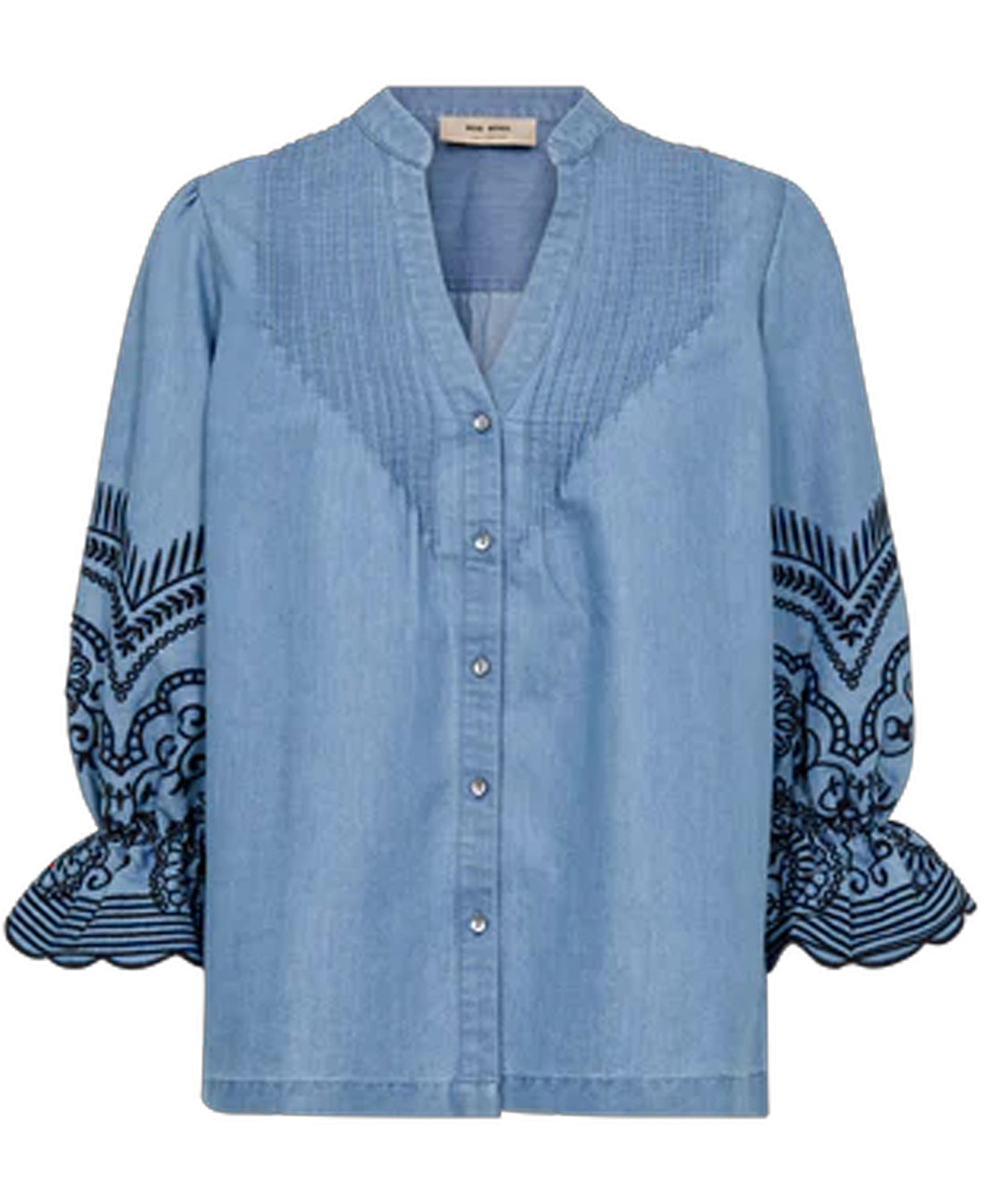 Stomin Embroidered Shirt - Light Blue