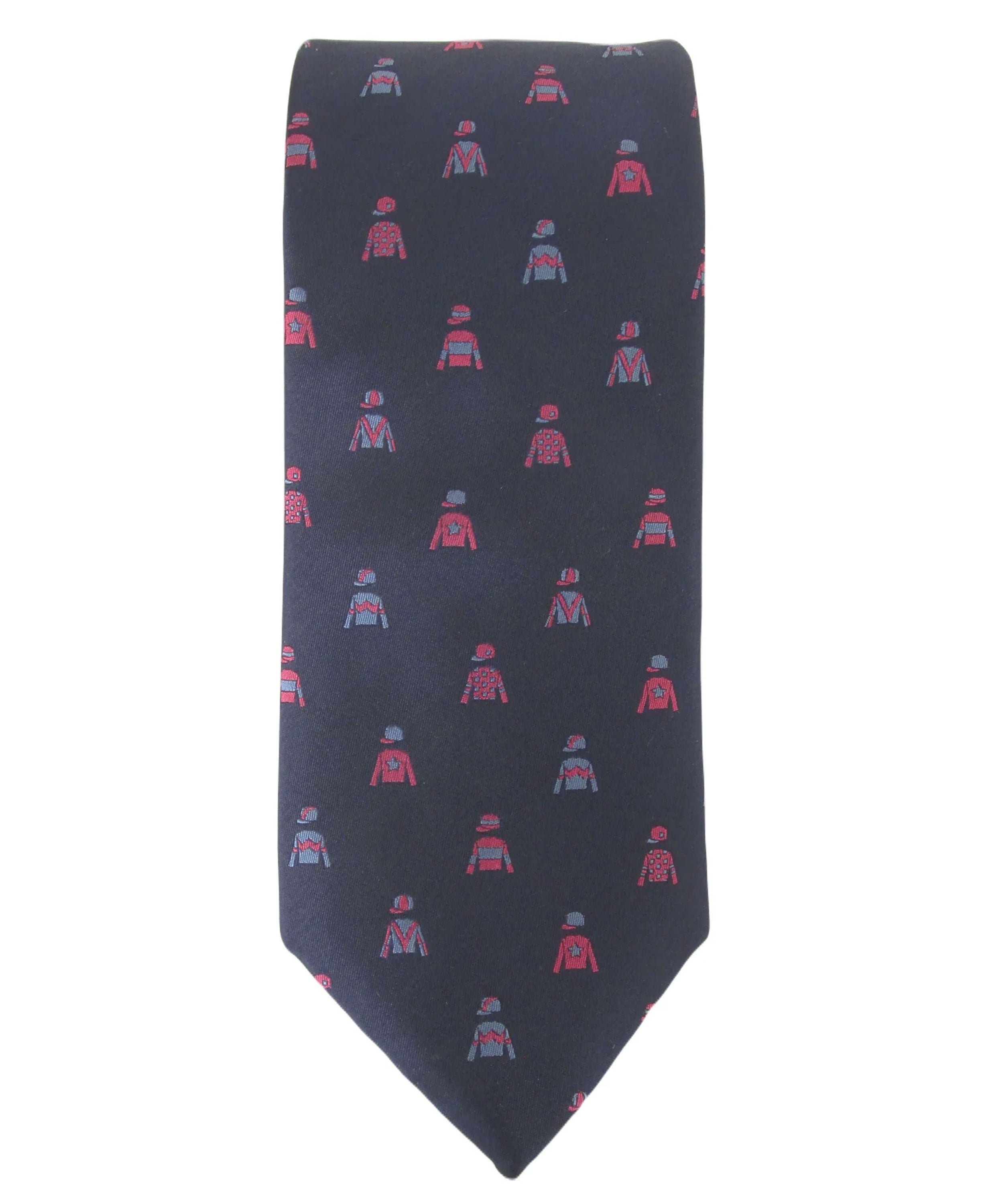 Motif Silk Tie - Jockey Silks Navy/Pink