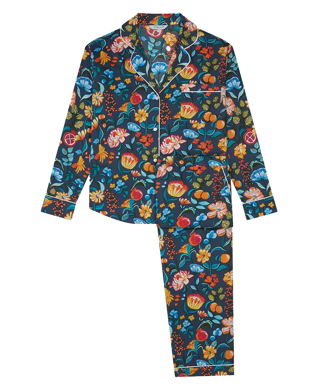 Pyjama Trouser Set - Florals on Navy