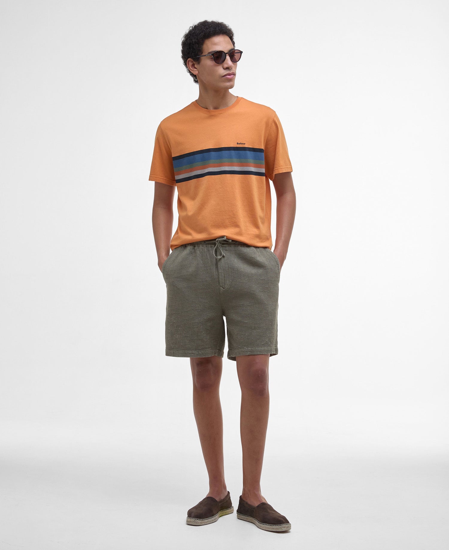 Newsham Printed Stripe T-Shirt - Sunset Haze