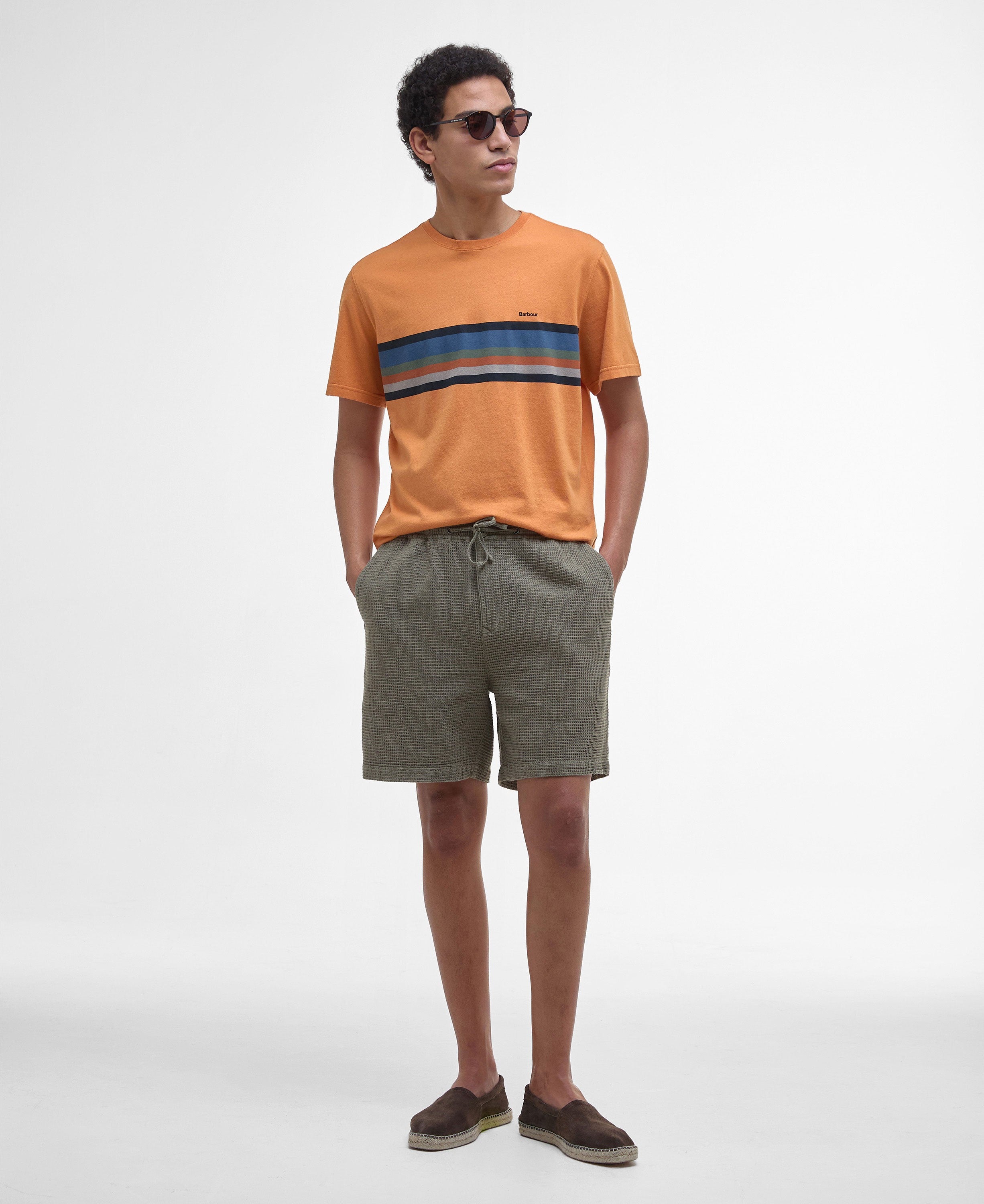 Newsham Printed Stripe T-Shirt - Sunset Haze