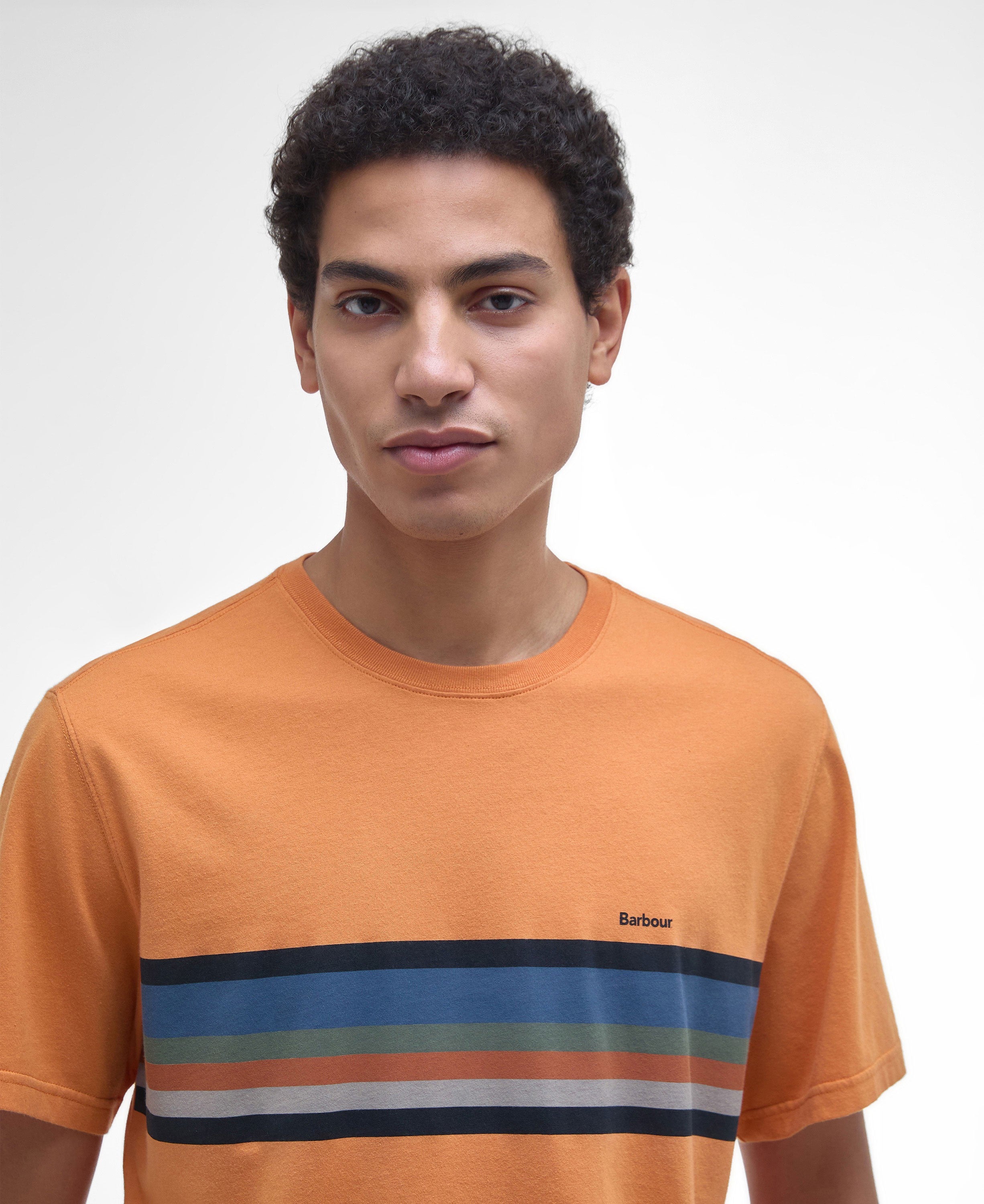 Newsham Printed Stripe T-Shirt - Sunset Haze