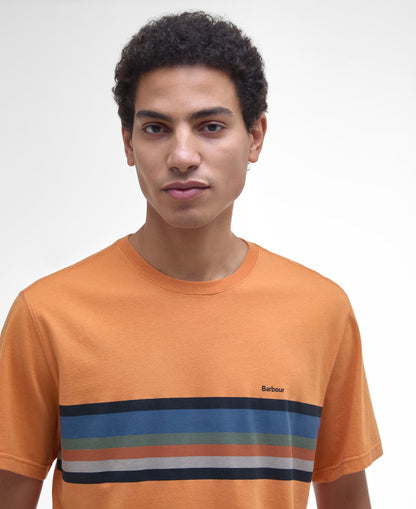 Newsham Printed Stripe T-Shirt - Sunset Haze