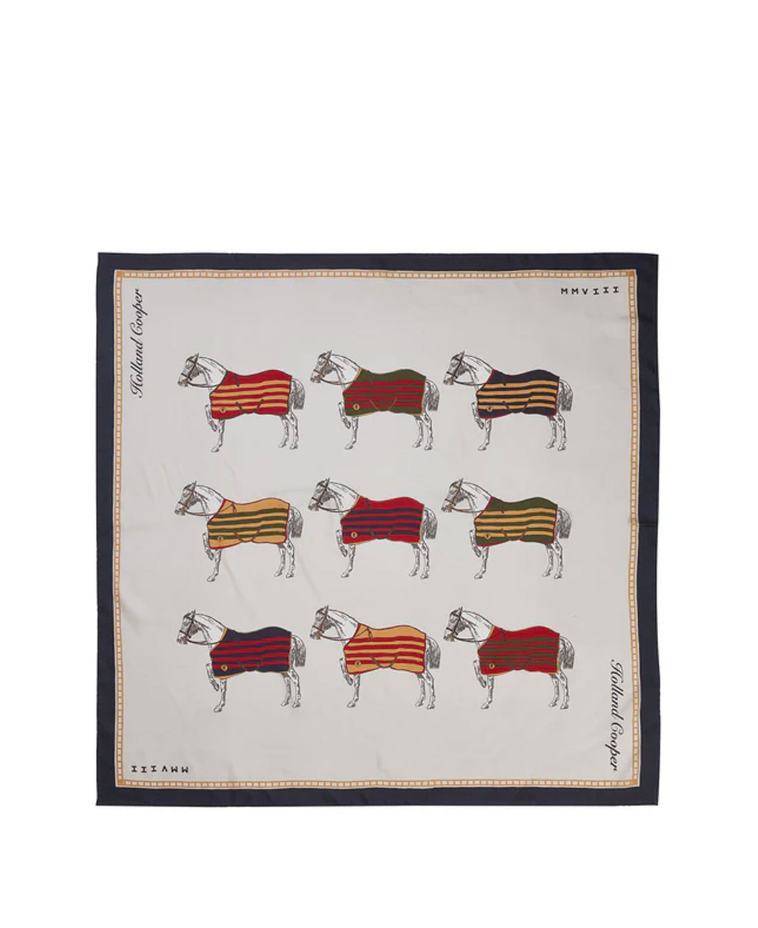 Nine Horse Silk Scarf - Nine Horse