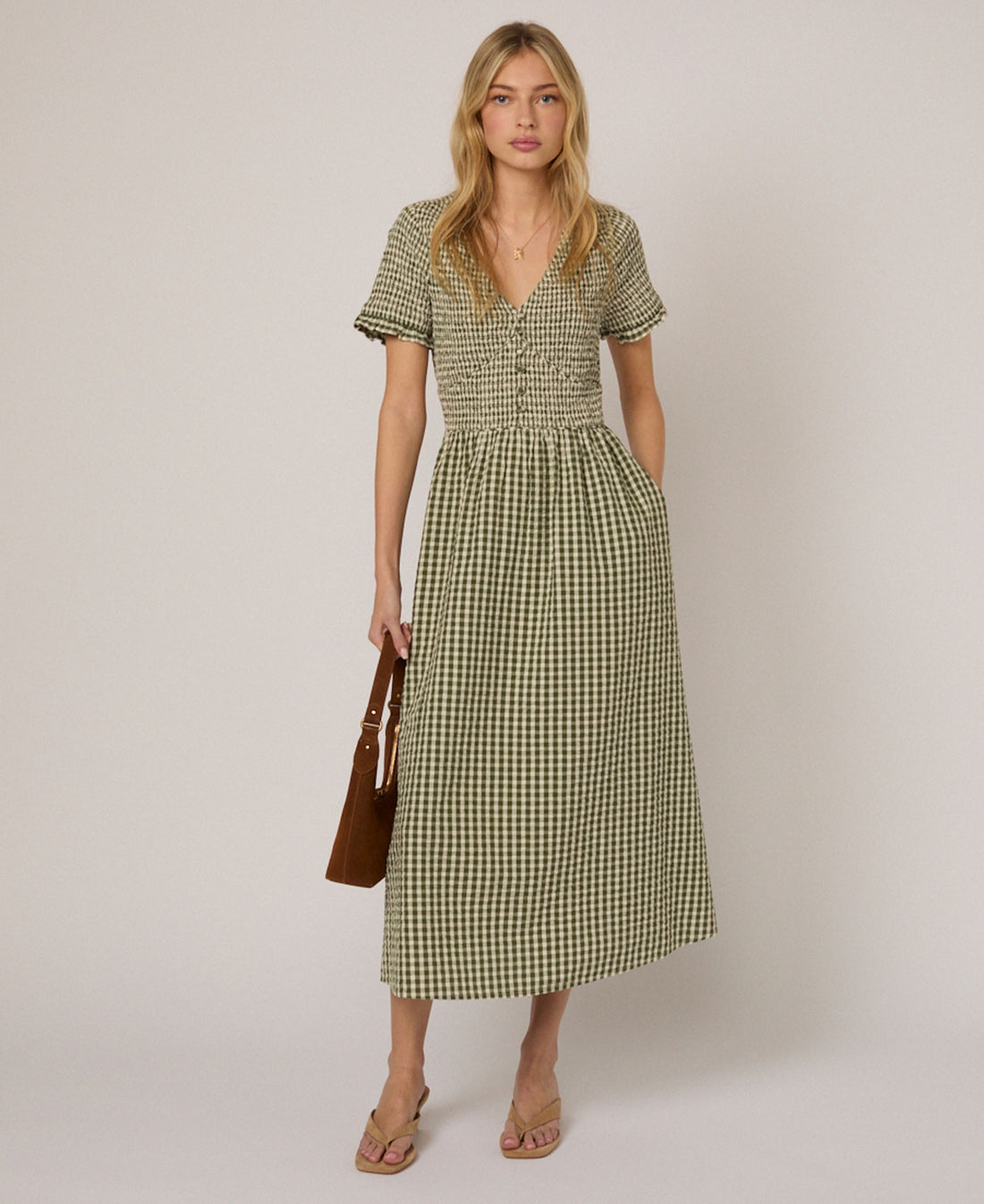Eliza Midi Dress - Green